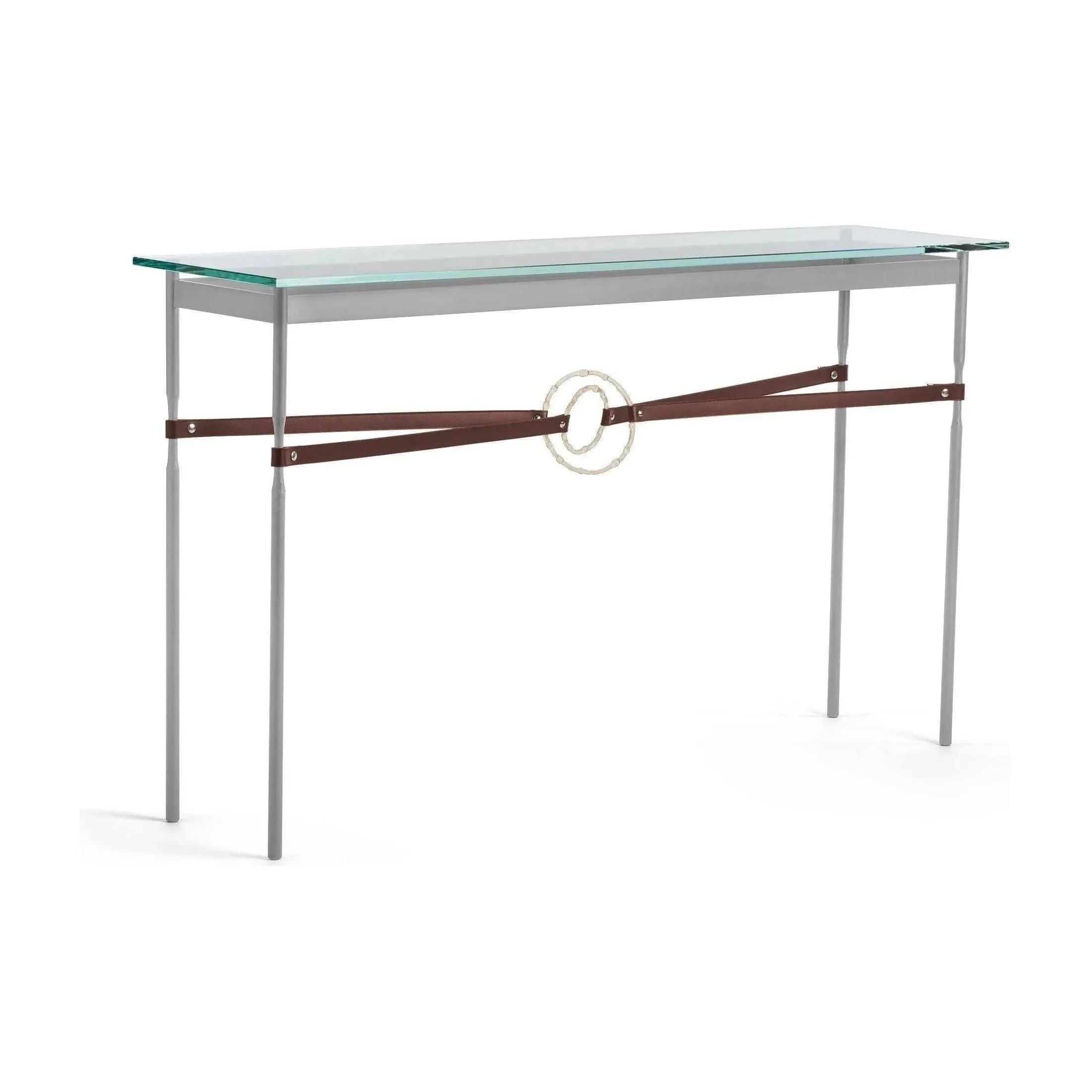 Hubbardton Forge - Equus Brown Leather Console Table - 750118-82-84-LB-VA0714 | Montreal Lighting & Hardware