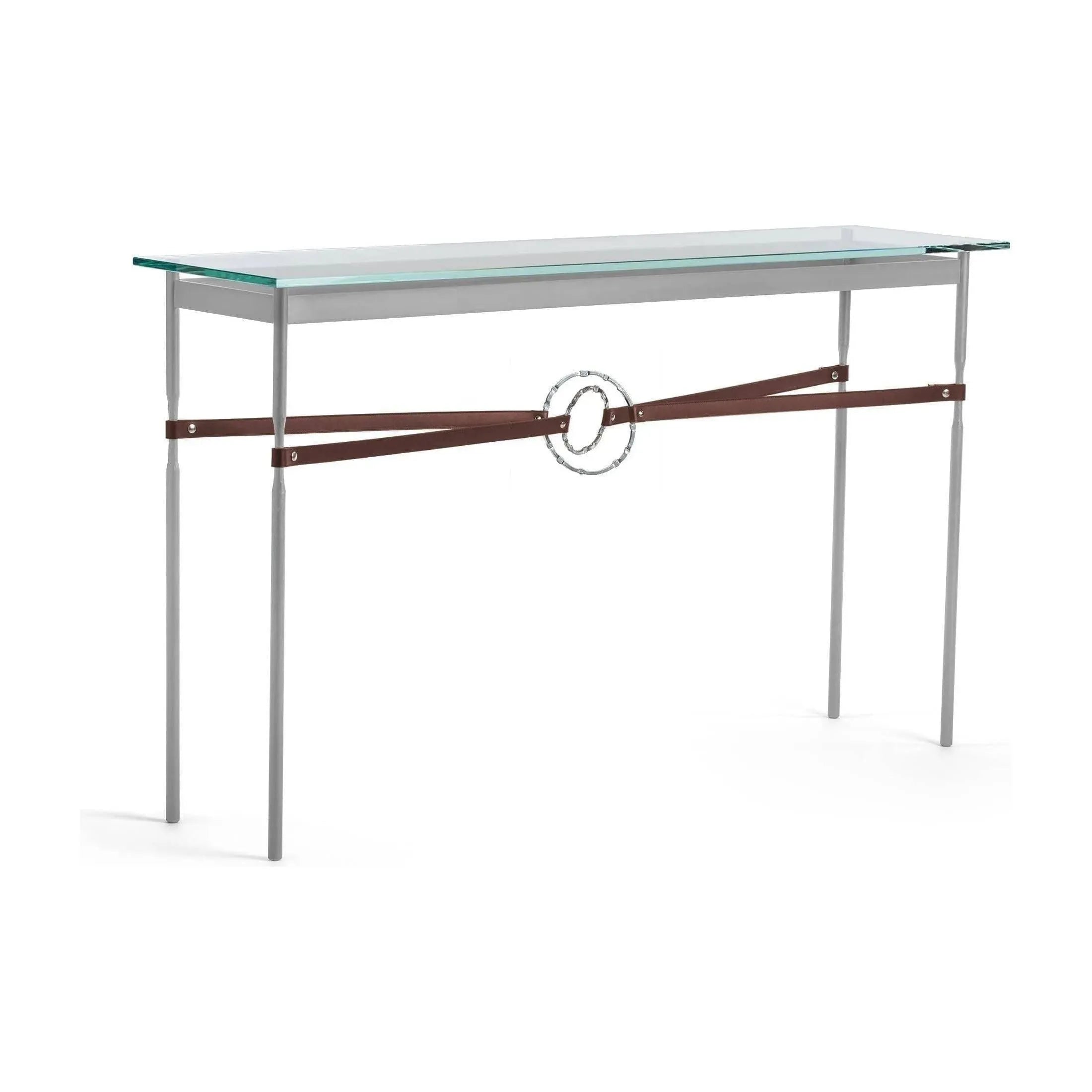 Hubbardton Forge - Equus Brown Leather Console Table - 750118-82-85-LB-VA0714 | Montreal Lighting & Hardware