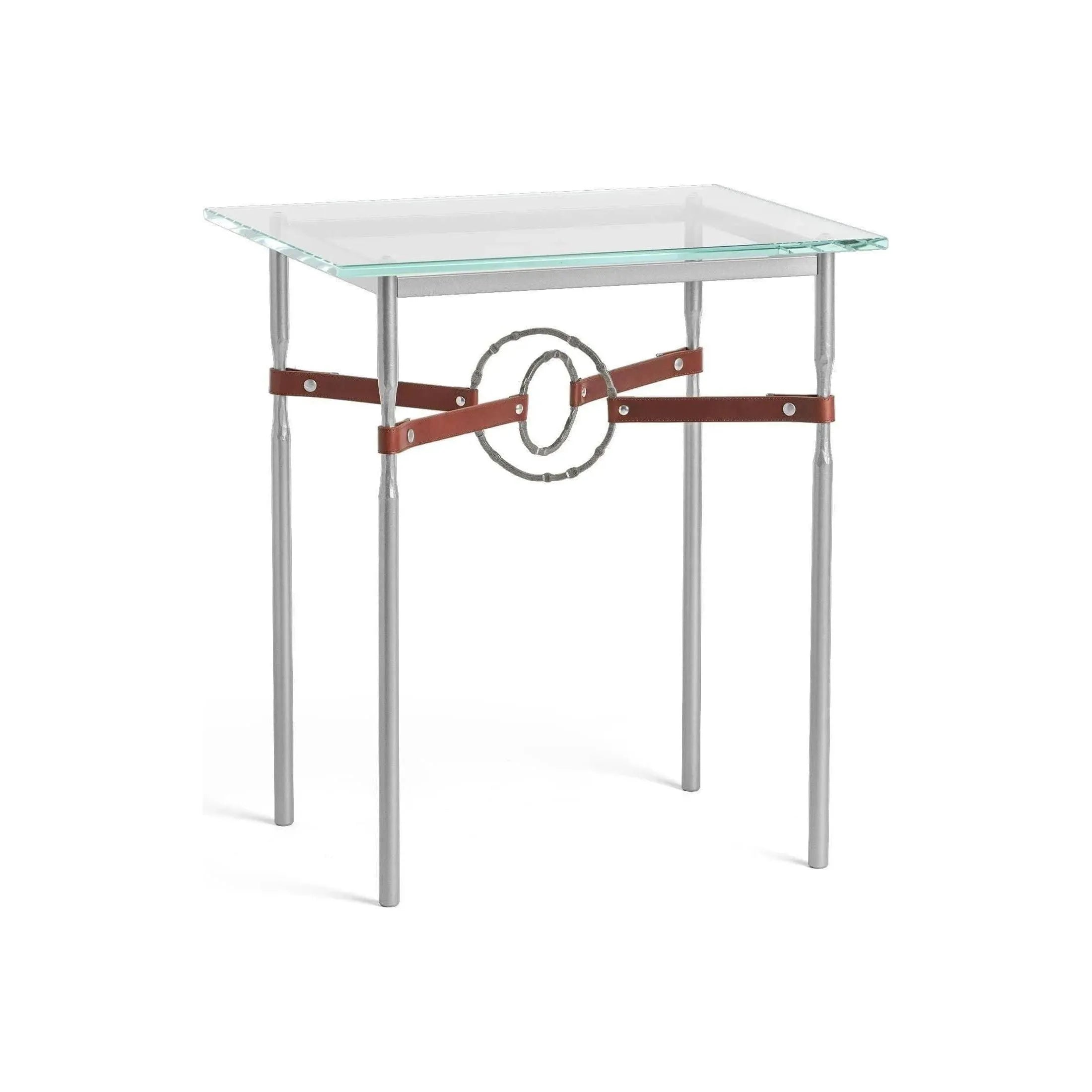 Hubbardton Forge - Equus Brown Leather Side Table - 750116-82-20-LB-VA0717 | Montreal Lighting & Hardware