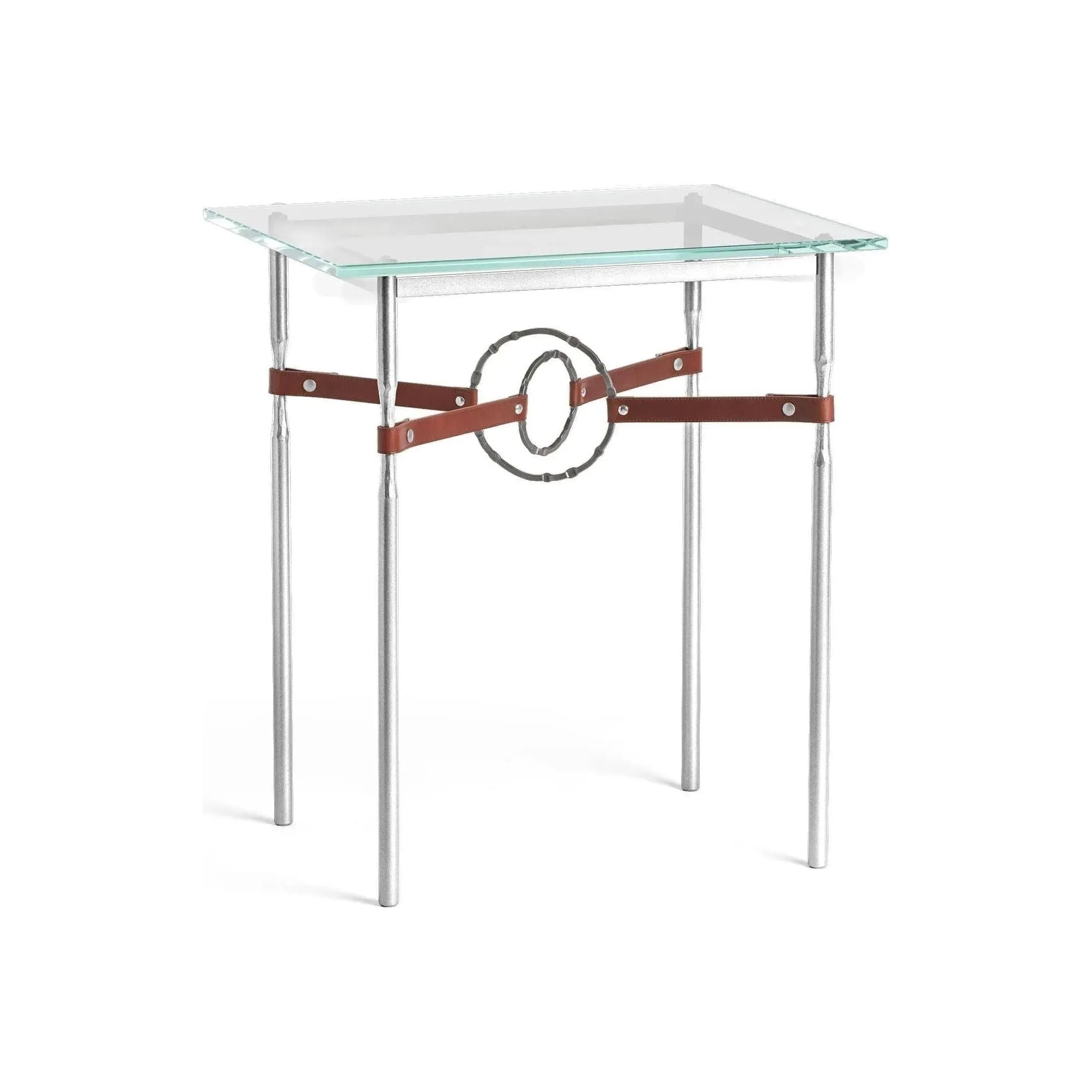 Hubbardton Forge - Equus Brown Leather Side Table - 750116-85-07-LB-VA0717 | Montreal Lighting & Hardware