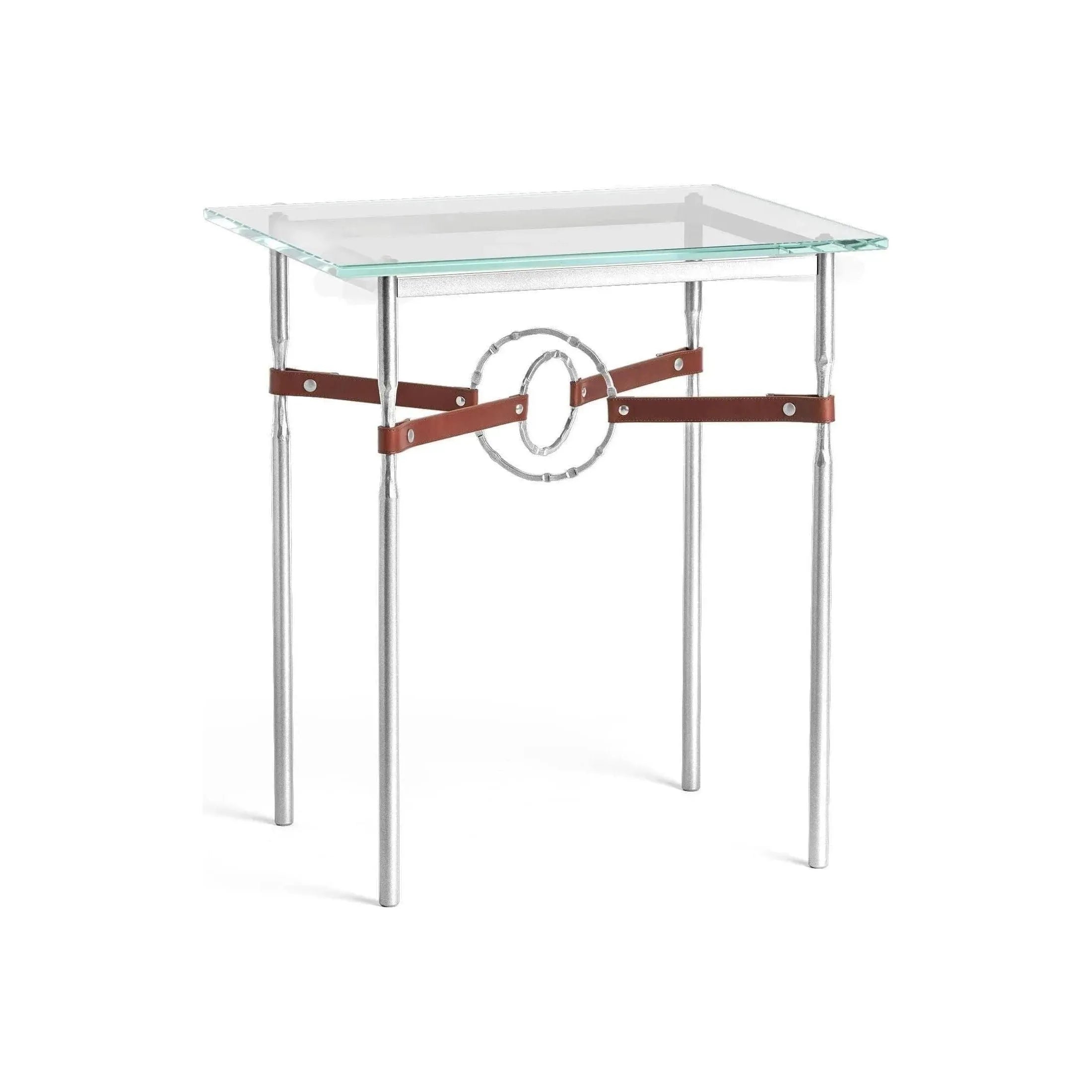 Hubbardton Forge - Equus Brown Leather Side Table - 750116-85-85-LB-VA0717 | Montreal Lighting & Hardware