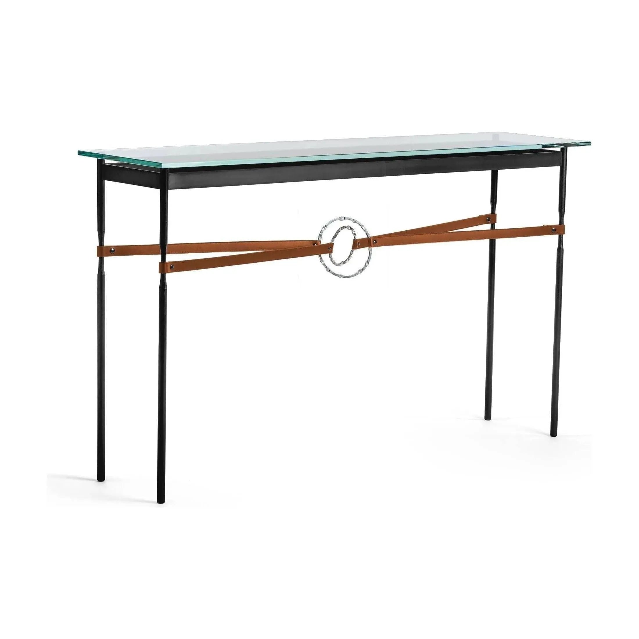 Hubbardton Forge - Equus Chestnut Leather Console Table - 750118-10-85-LC-VA0714 | Montreal Lighting & Hardware