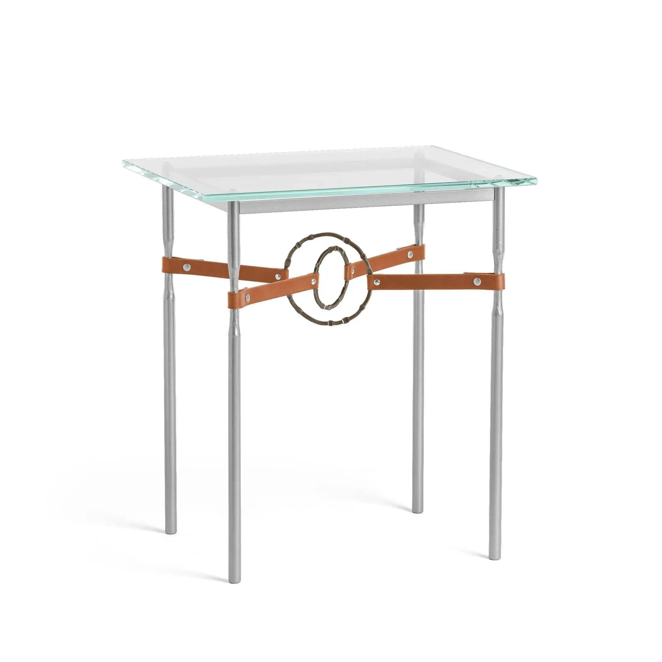 Hubbardton Forge - Equus Chestnut Leather Side Table - 750116-82-05-LC-VA0717 | Montreal Lighting & Hardware