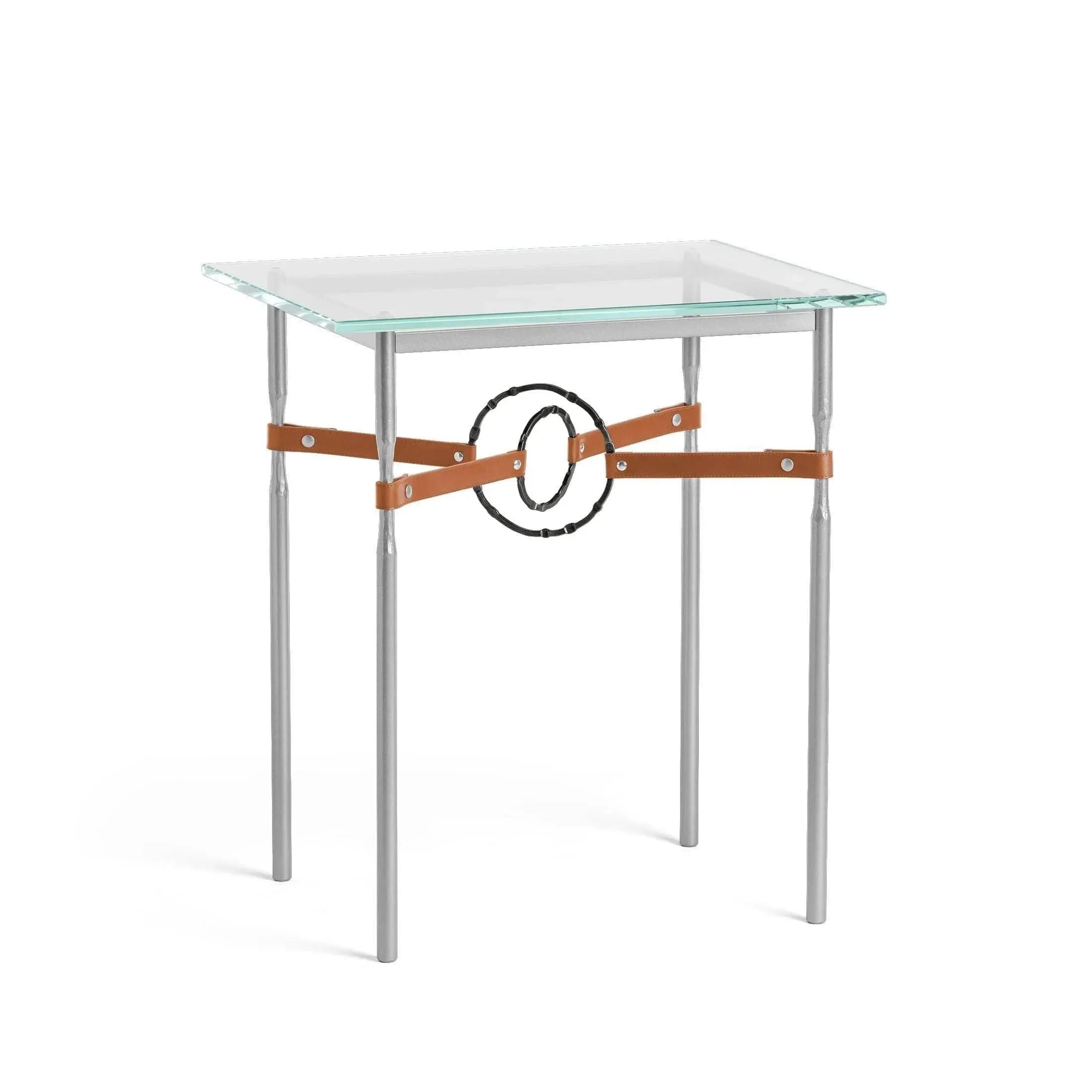 Hubbardton Forge - Equus Chestnut Leather Side Table - 750116-82-10-LC-VA0717 | Montreal Lighting & Hardware