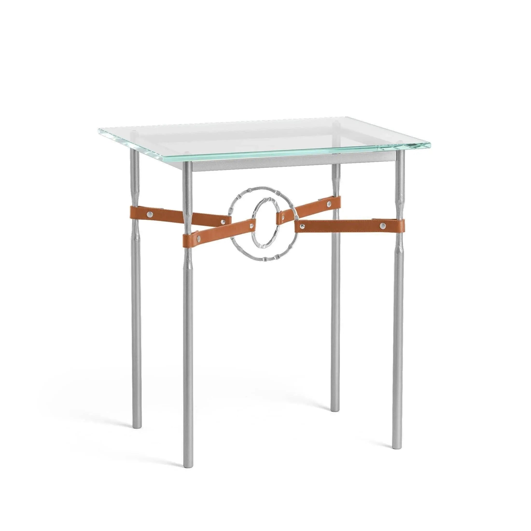 Hubbardton Forge - Equus Chestnut Leather Side Table - 750116-82-85-LC-VA0717 | Montreal Lighting & Hardware