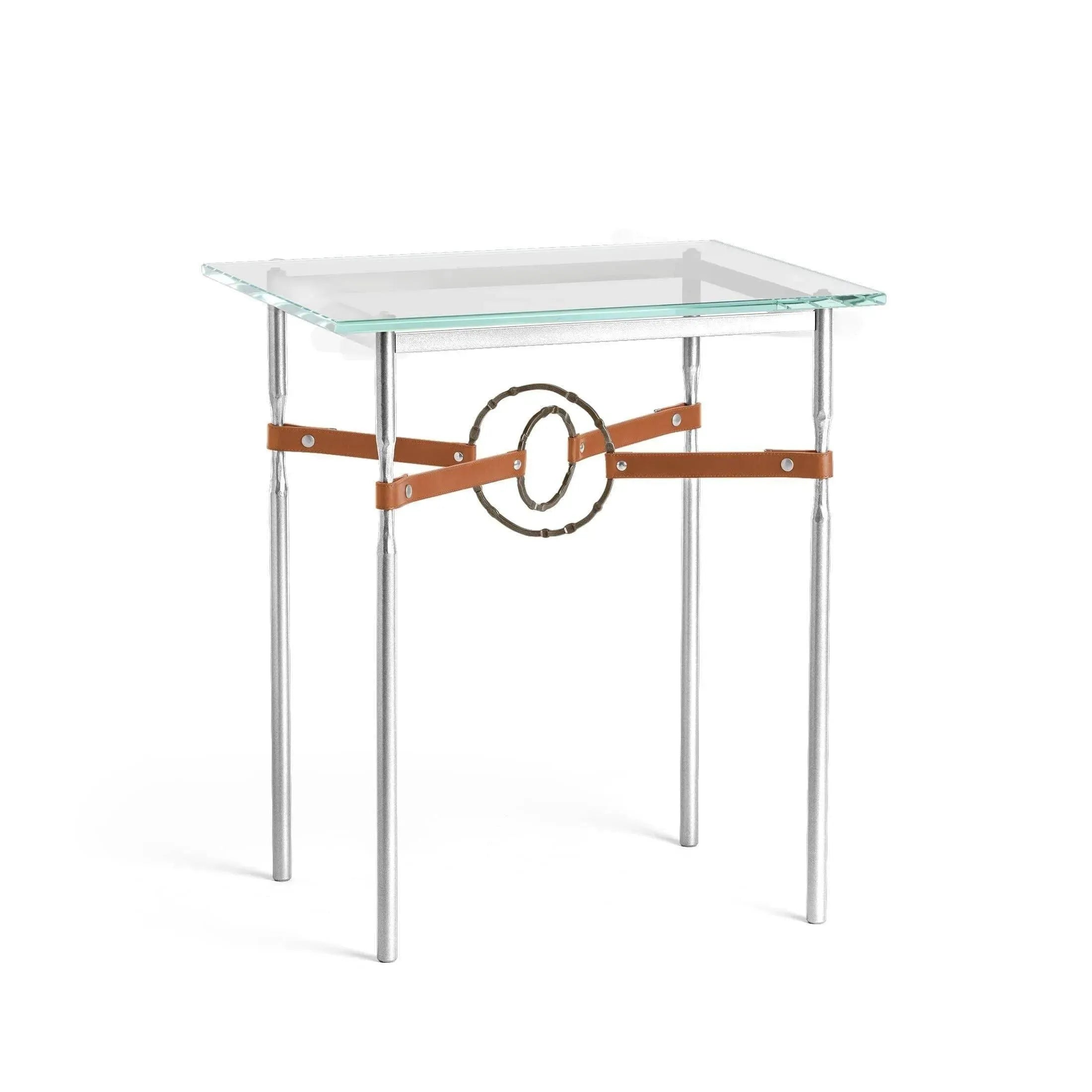 Hubbardton Forge - Equus Chestnut Leather Side Table - 750116-85-05-LC-VA0717 | Montreal Lighting & Hardware