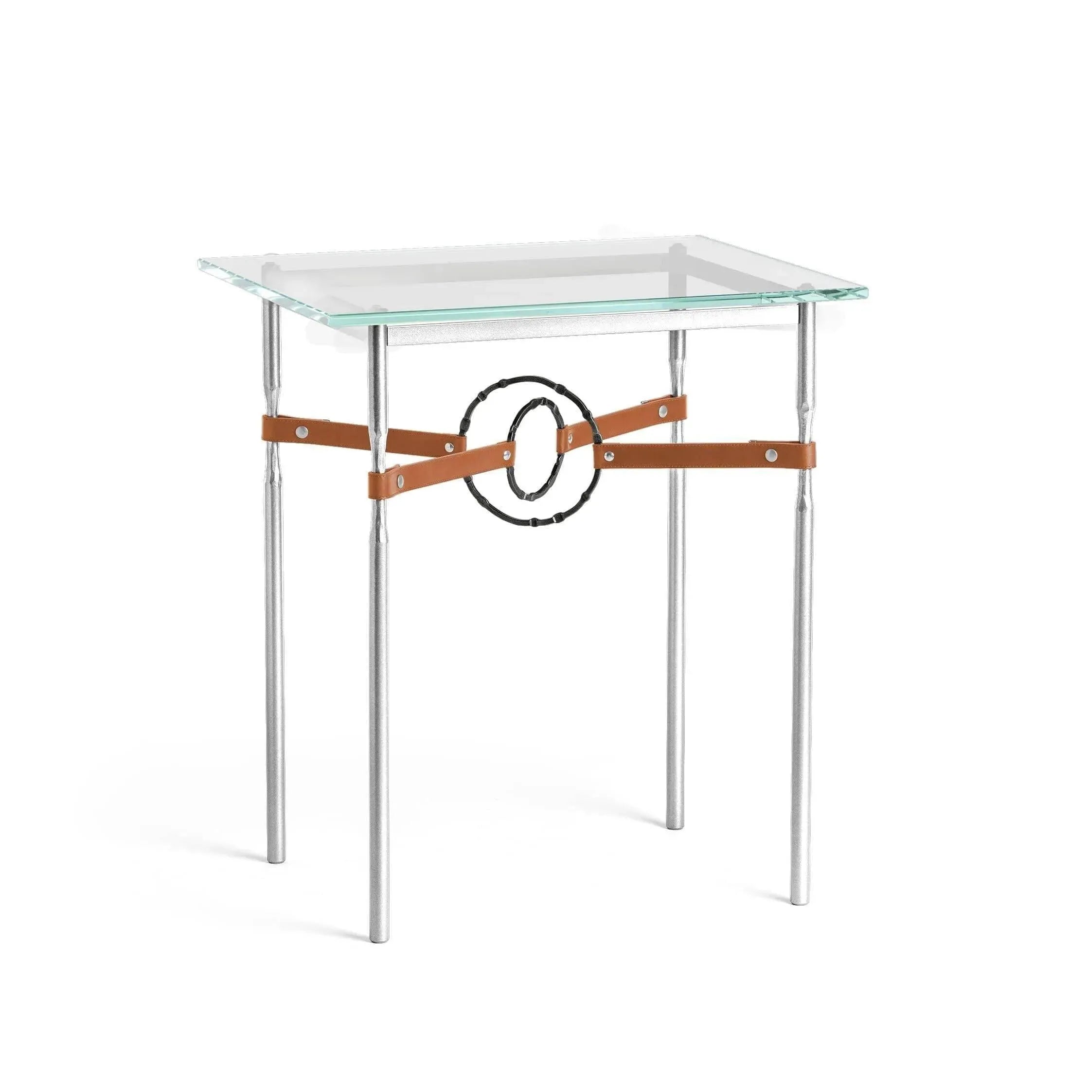 Hubbardton Forge - Equus Chestnut Leather Side Table - 750116-85-10-LC-VA0717 | Montreal Lighting & Hardware