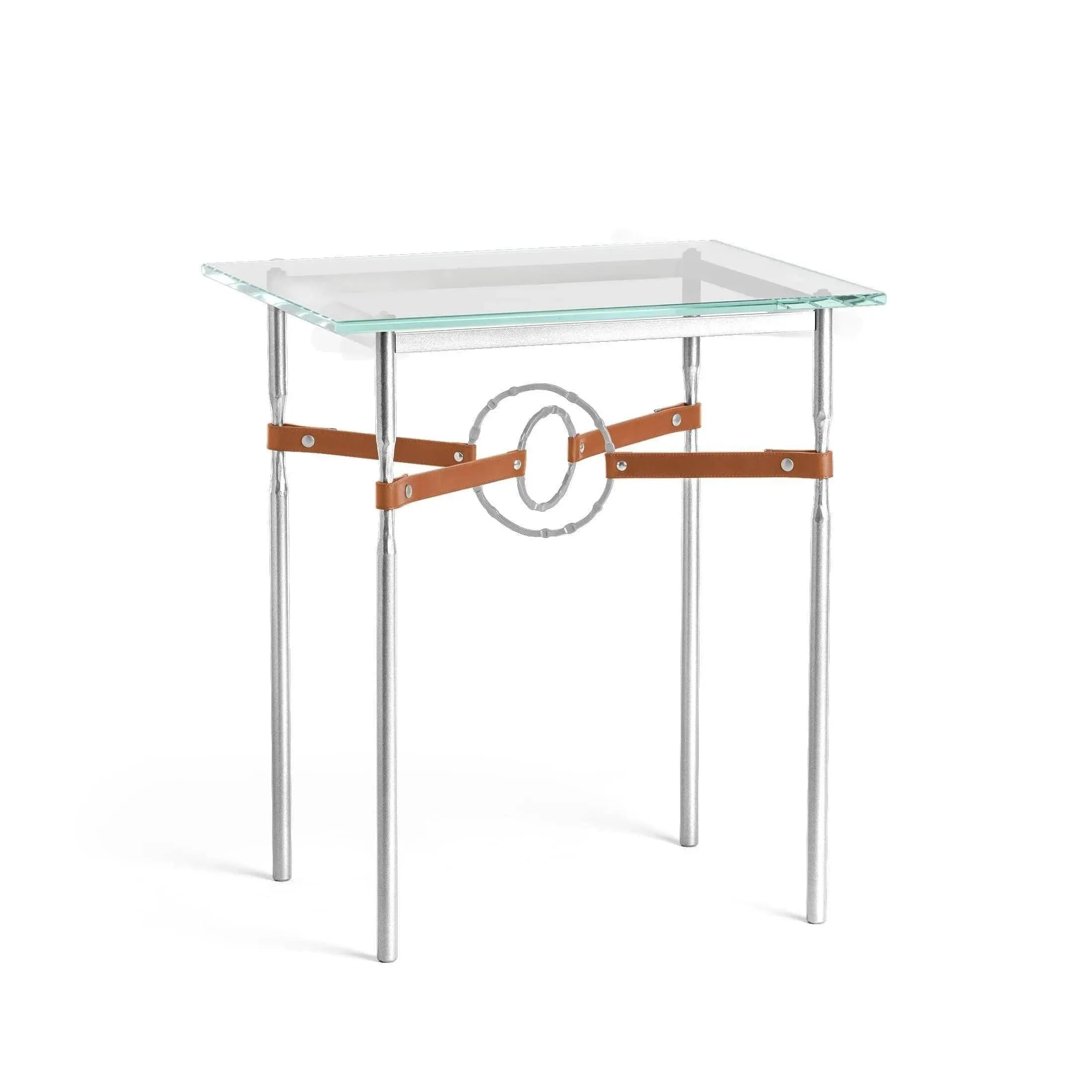 Hubbardton Forge - Equus Chestnut Leather Side Table - 750116-85-82-LC-VA0717 | Montreal Lighting & Hardware