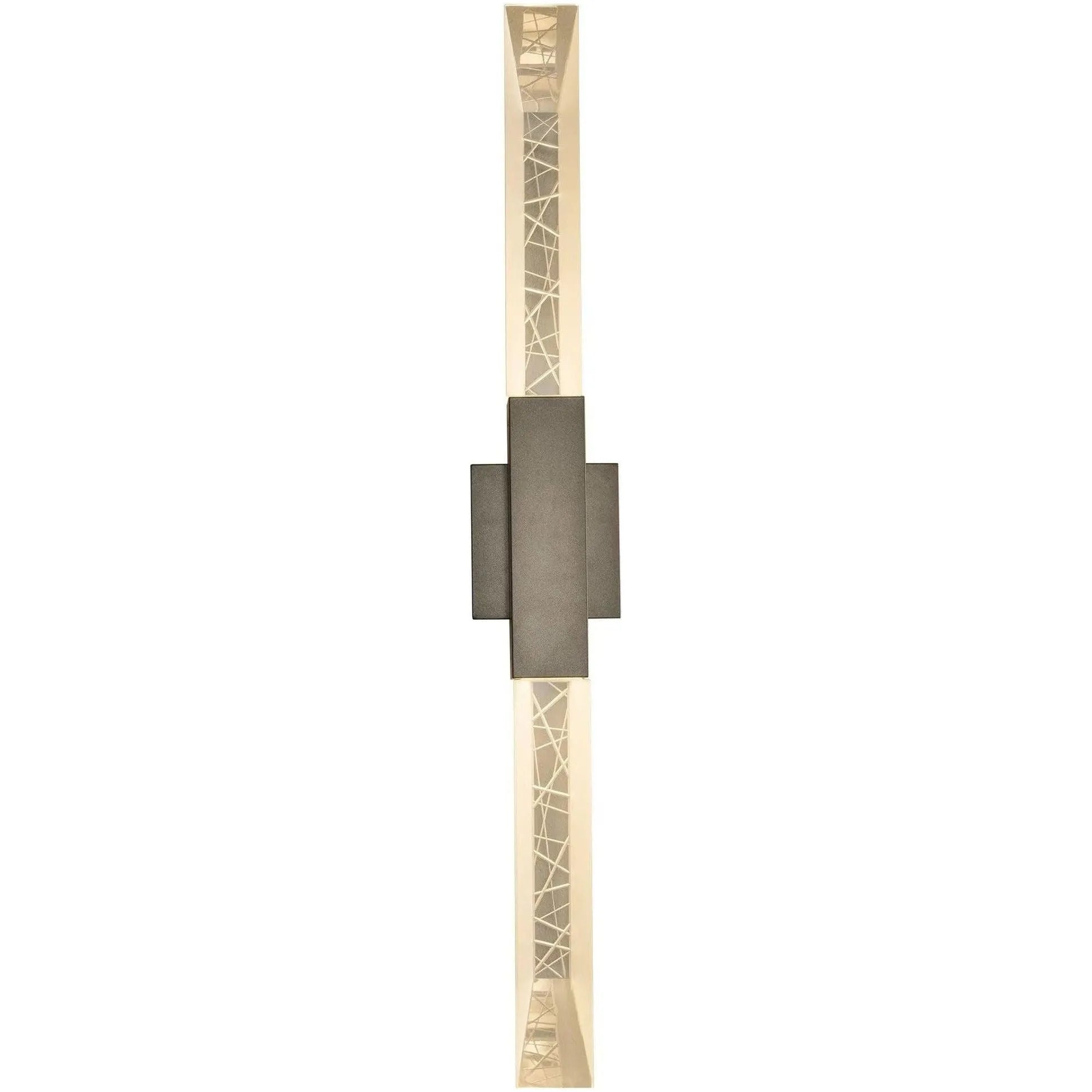 Hubbardton Forge - Refraction 35-Inch Two Light Outdoor Wall Sconce - 302623-SKT-77-ZM0618 | Montreal Lighting & Hardware