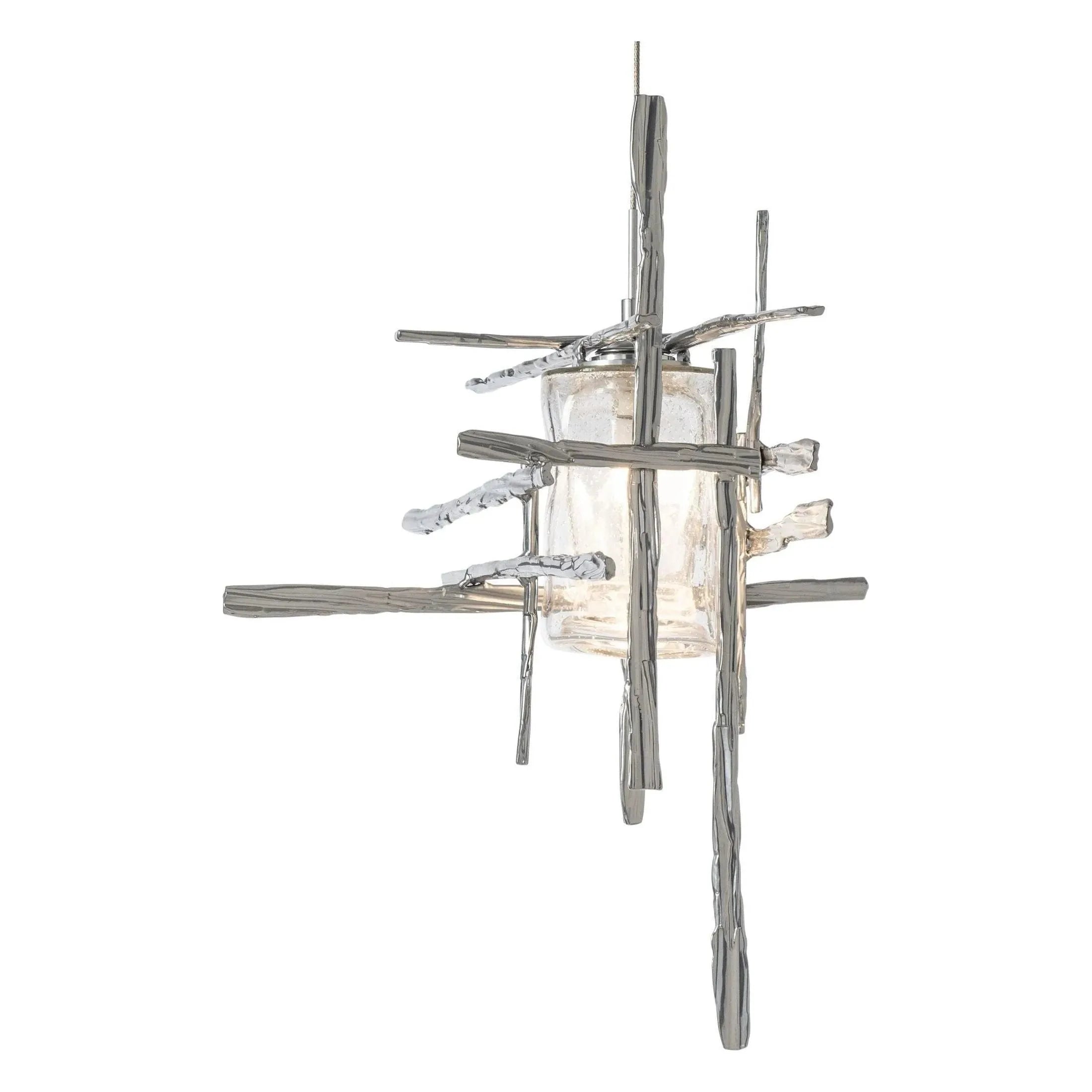 Hubbardton Forge - Tura Seeded Glass Low Voltage Mini Pendant - 161184-SKT-STND-85-II0728 | Montreal Lighting & Hardware