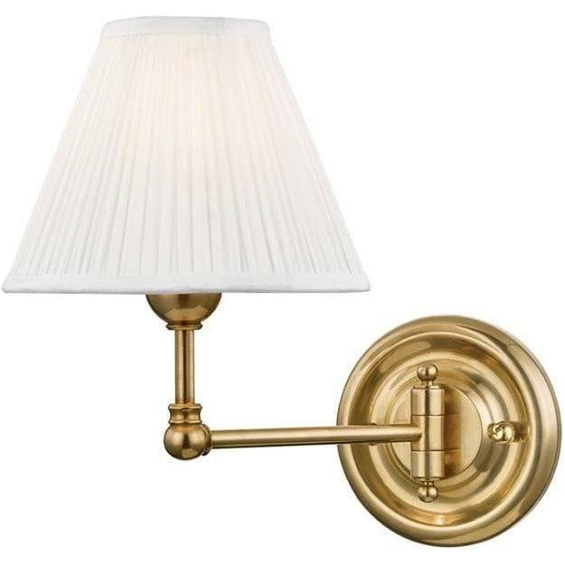 Hudson Valley Lighting - Classic No.1 Wall Swinger - MDS101-AGB | Montreal Lighting & Hardware