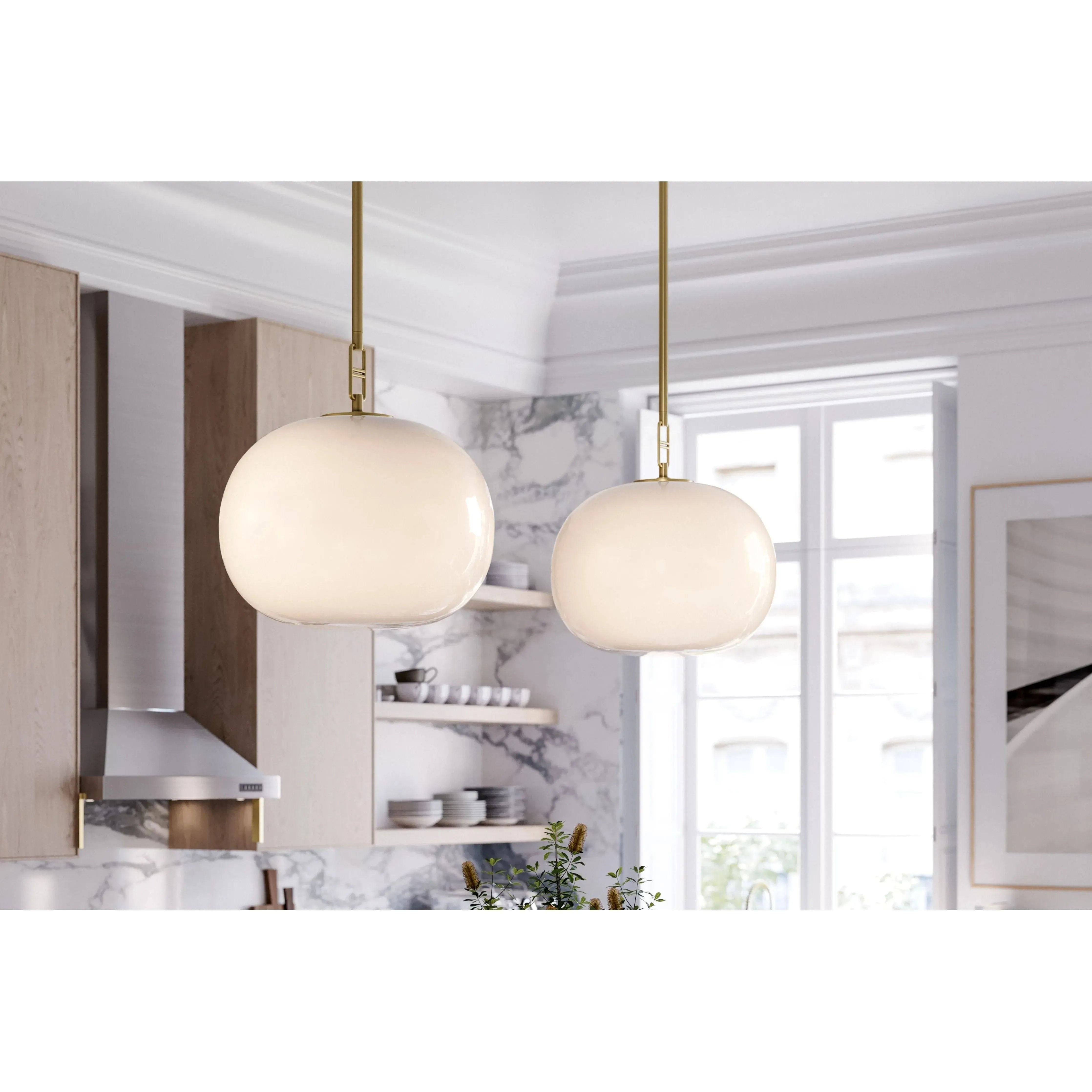 Hudson Valley Lighting - Ingels Pendant - 9717-AGB | Montreal Lighting & Hardware