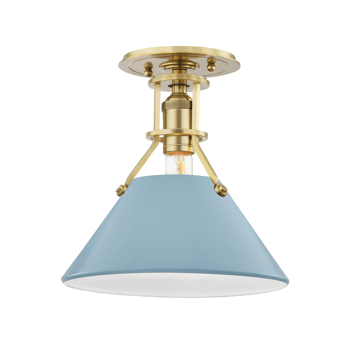 Hudson Valley Lighting - Painted No.2 Semi Flush Mount - MDS353-AGB/BB | Montreal Lighting & Hardware