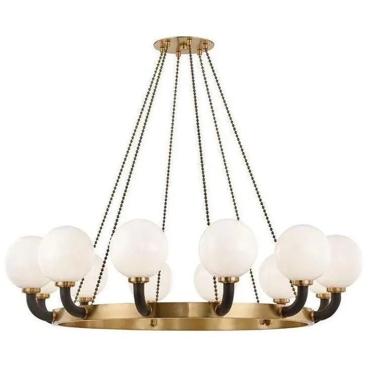 Hudson Valley Lighting - Werner Pendant - 3660-AGB/BK | Montreal Lighting & Hardware