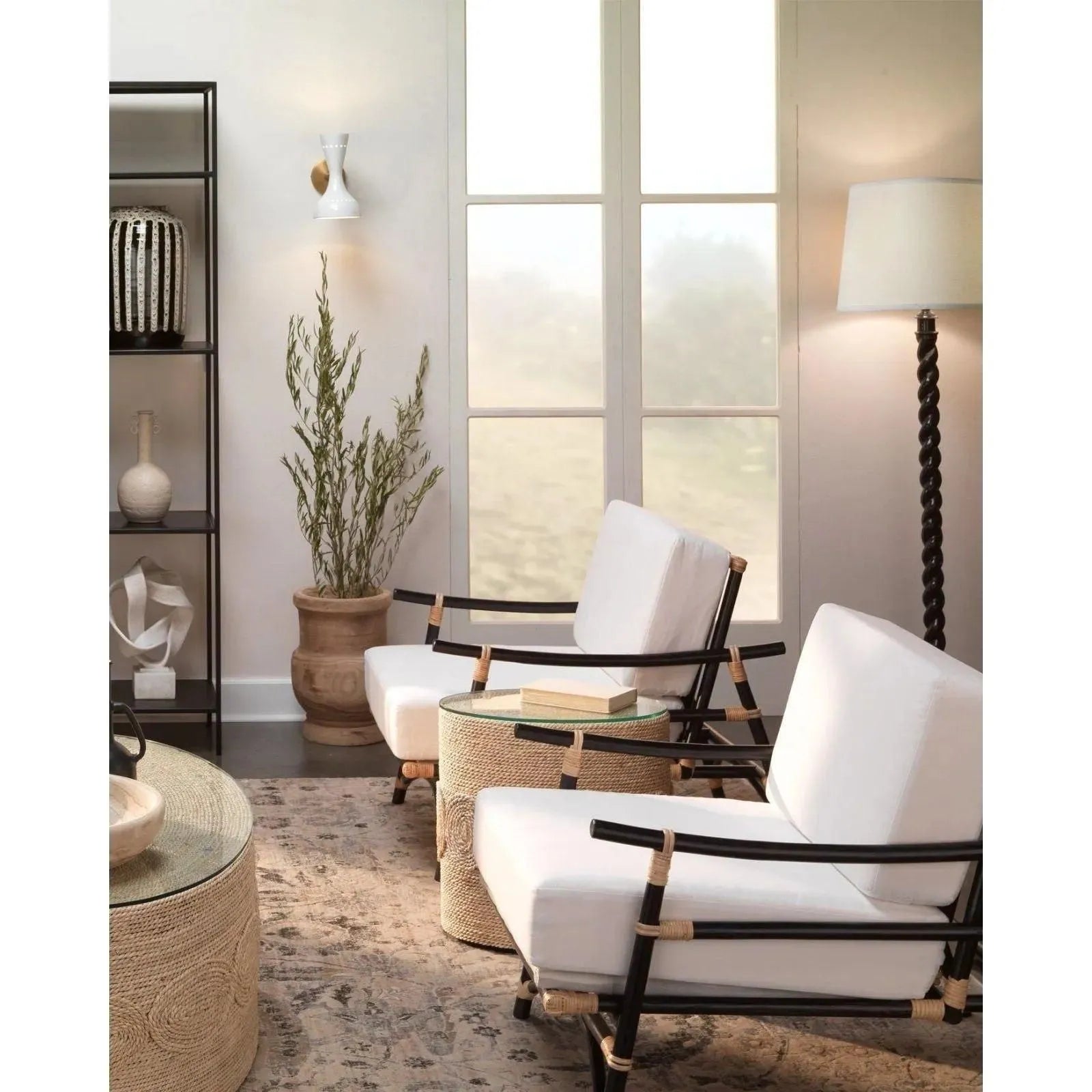 Jamie Young Company - Barley Twist Floor Lamp - 1BARL-FLBK | Montreal Lighting & Hardware
