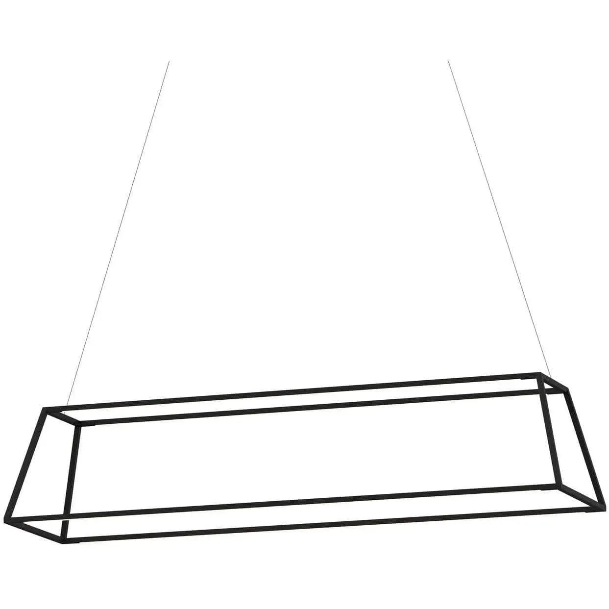 Koncept - Z-Bar Rise Rectangle 54-Inch LED Pendant - ZBP-54-RR-SW-MTB-CNP | Montreal Lighting & Hardware