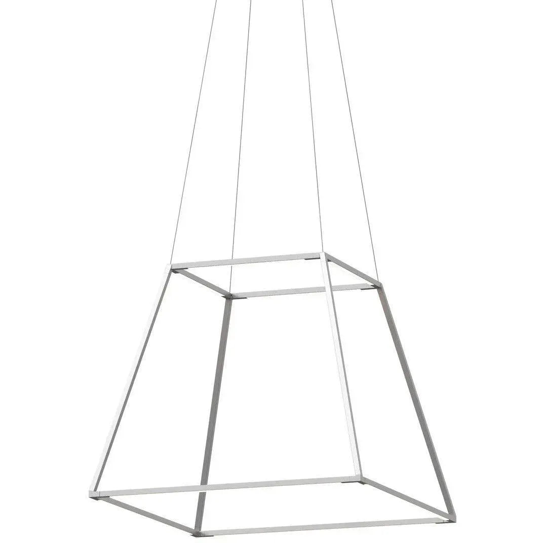 Koncept - Z-Bar Rise Square 24-Inch LED Pendant - ZBP-24-RS-SW-SIL-CNP | Montreal Lighting & Hardware