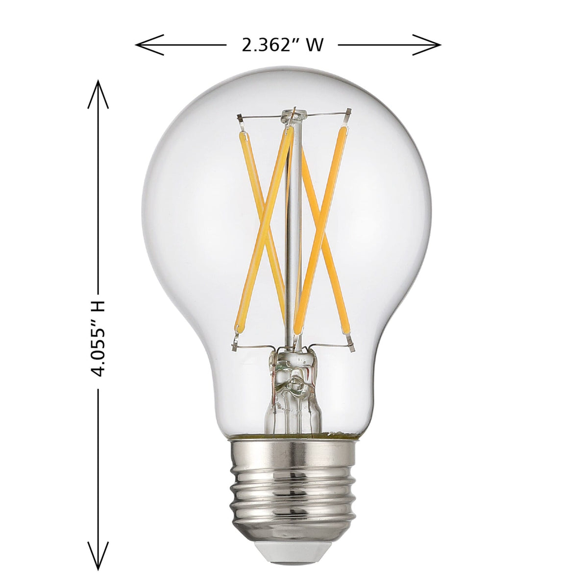 Savoy House LA1A19C73E26D 7W E26 A19 3000K Clear Dimmable Bulb in Clear