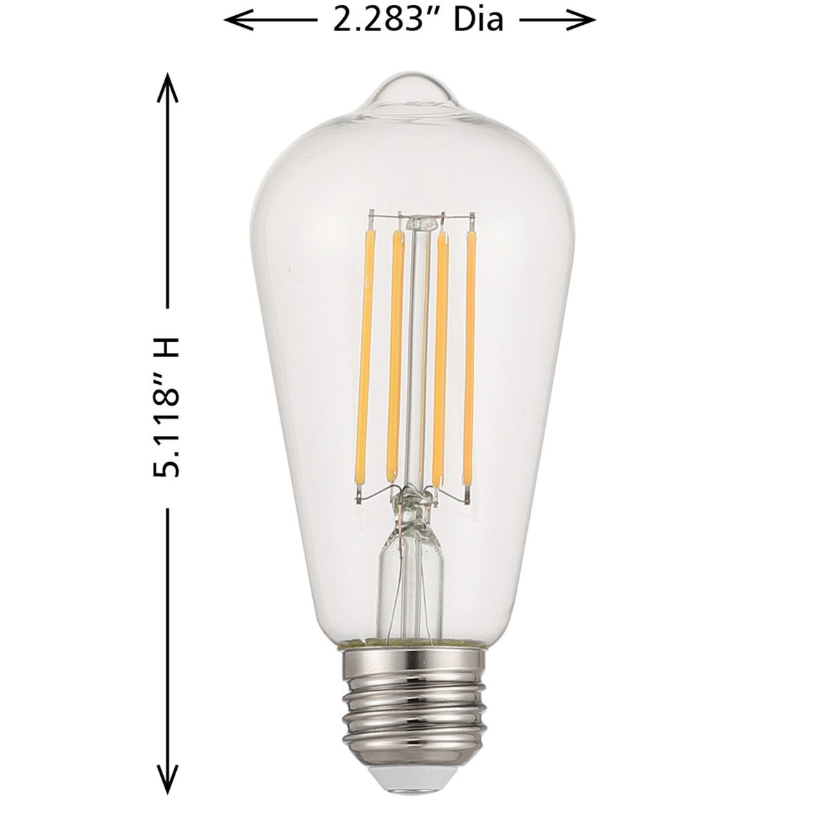 Ampoule Savoy House LA1ST18C72E26D 7,5 W E26 ST18 2700 K transparente à intensité variable