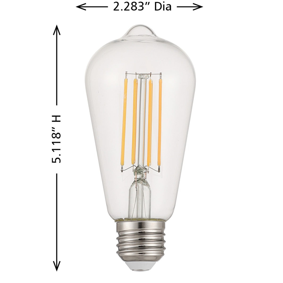 Ampoule Savoy House LA1ST18C72E26D 7,5 W E26 ST18 2700 K transparente à intensité variable