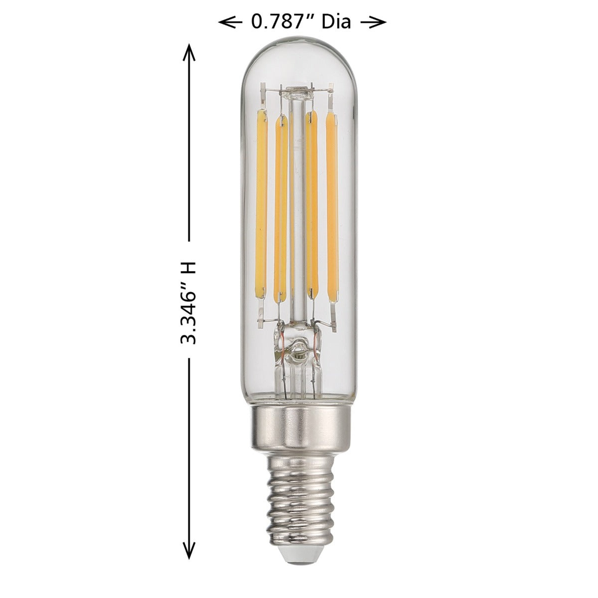 Savoy House LA1T6C43E12D 4.5W E12 T6 3000K Clear Dimmable Bulb in Clear