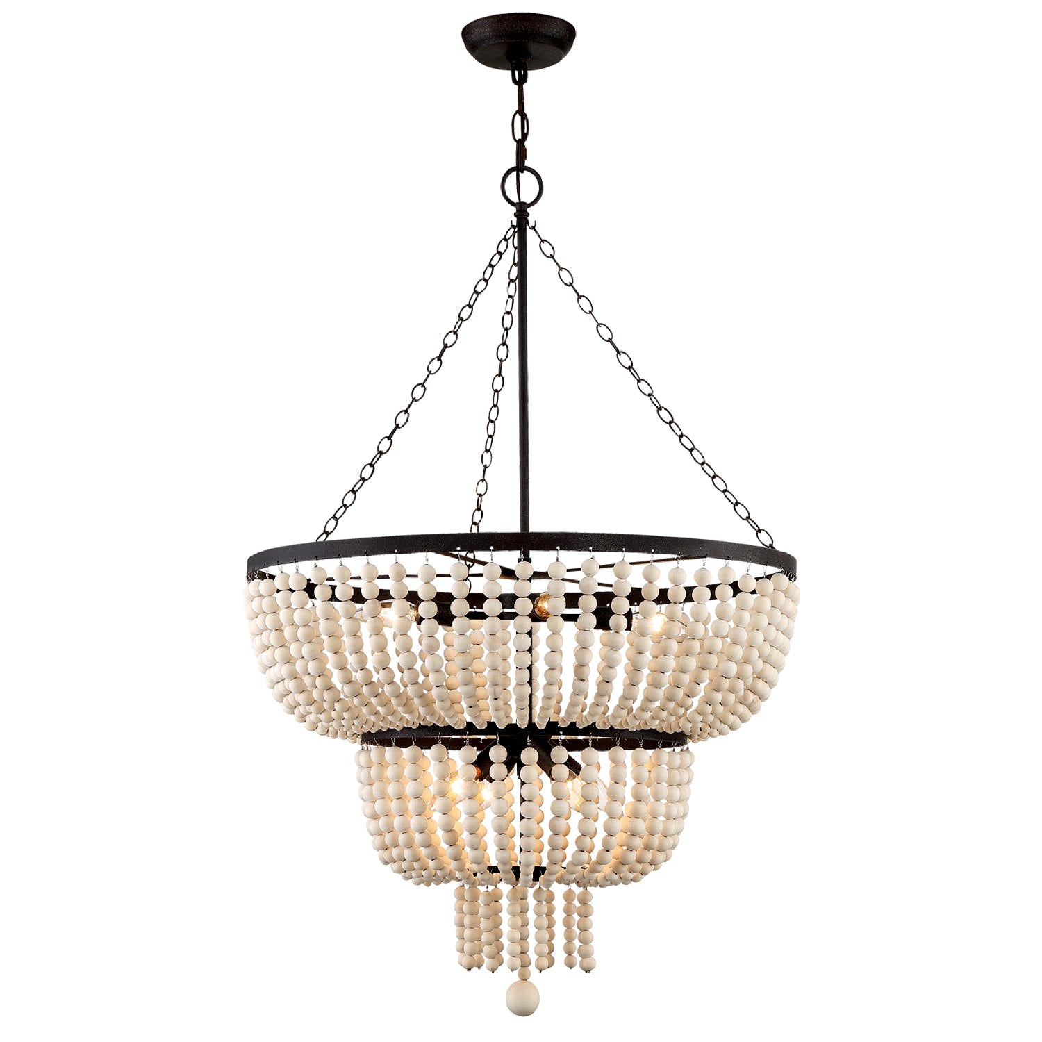 Crystorama - 610-FB - Eight Light Chandelier - Rylee - Forged Bronze
