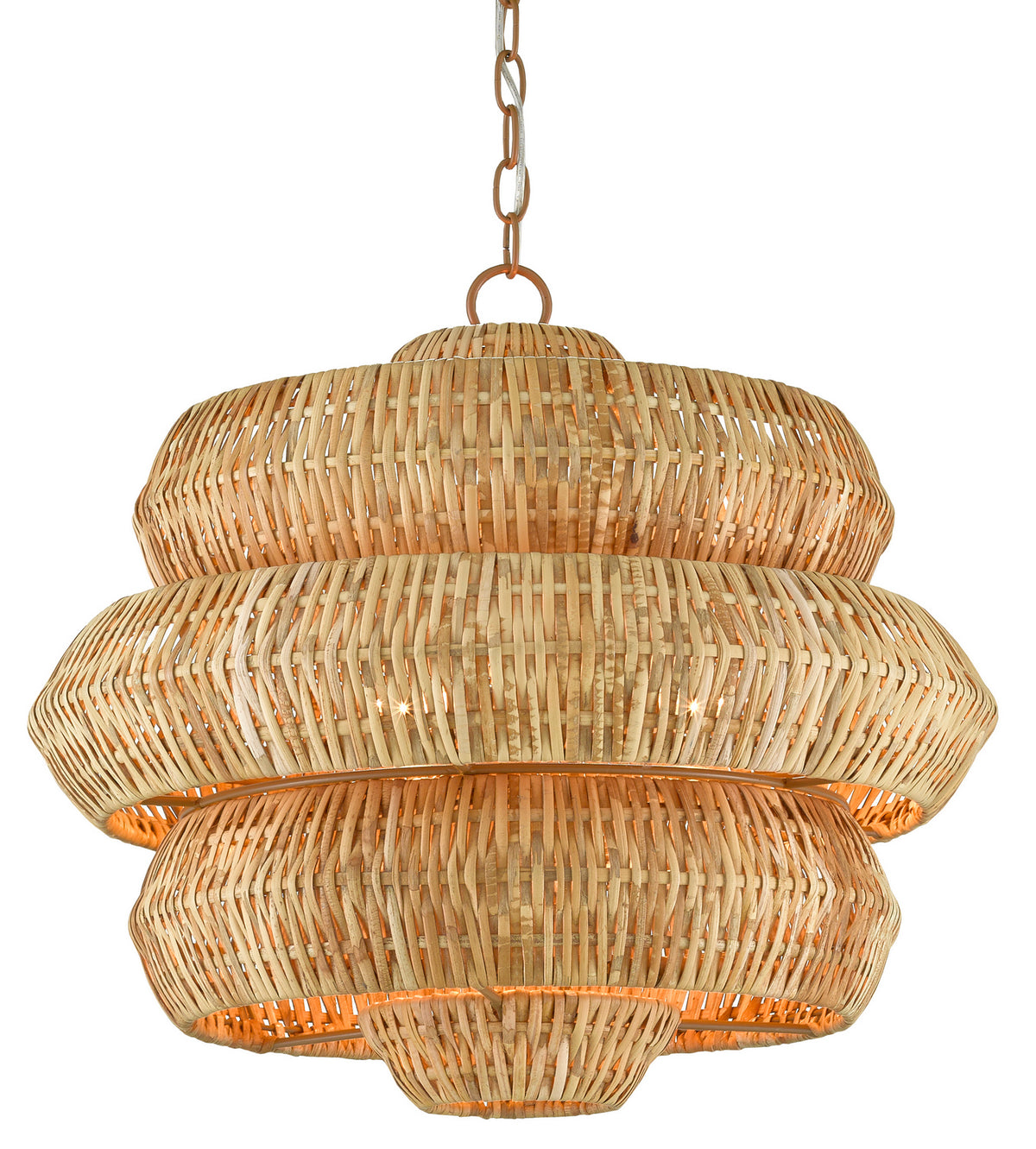 Currey and Company 9000-0604 Antibes Chandelier in Natural / Khaki