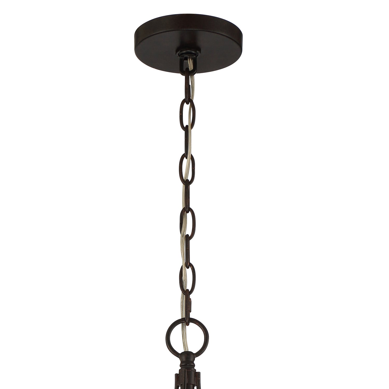 Crystorama - ZUC-A9035-EB-GA - Six lumières Suspendu - Zucca - Bronze Anglais + Or Antique