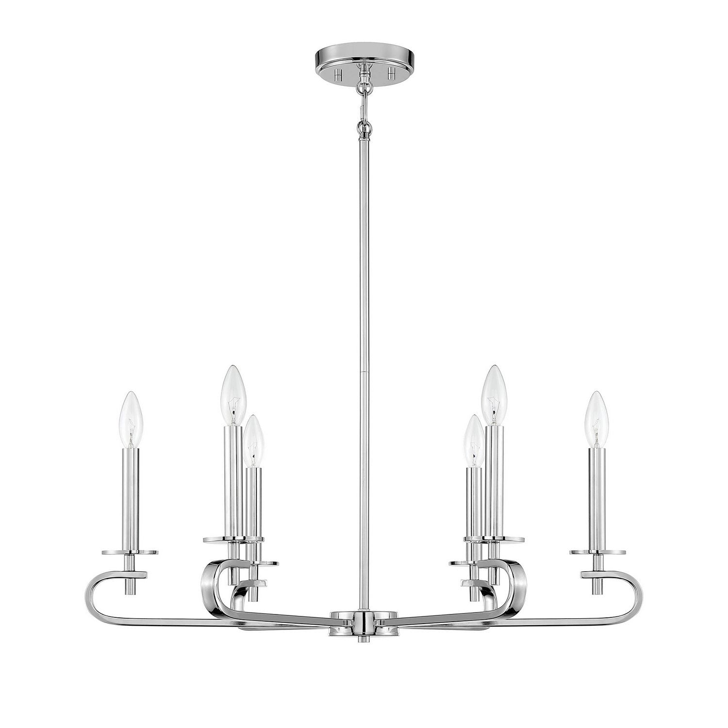 Savoy House - 1-2450-6-109 - Six Light Chandelier - Torino - Polished Nickel