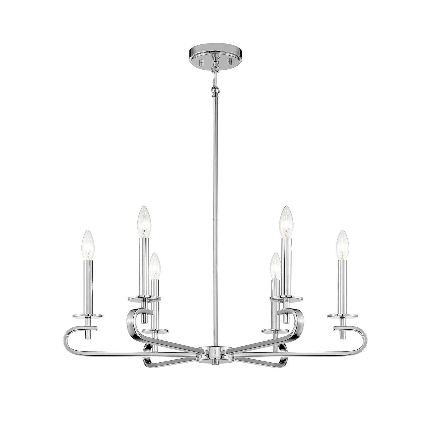 Savoy House - 1-2450-6-109 - Six Light Chandelier - Torino - Polished Nickel