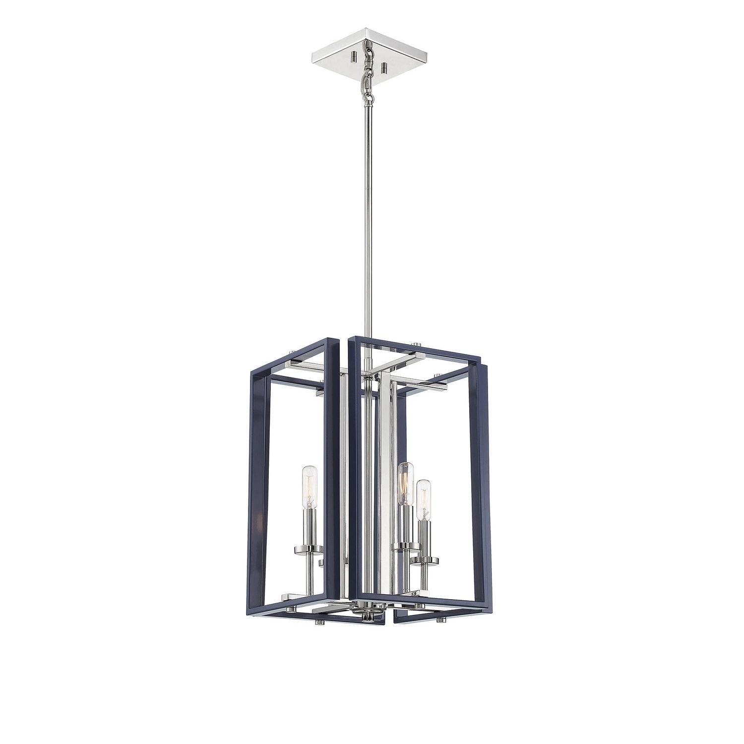 Savoy House - 3-8881-4-174 - Four Light Pendant - Champlin - Navy with Polished Nickel Accents