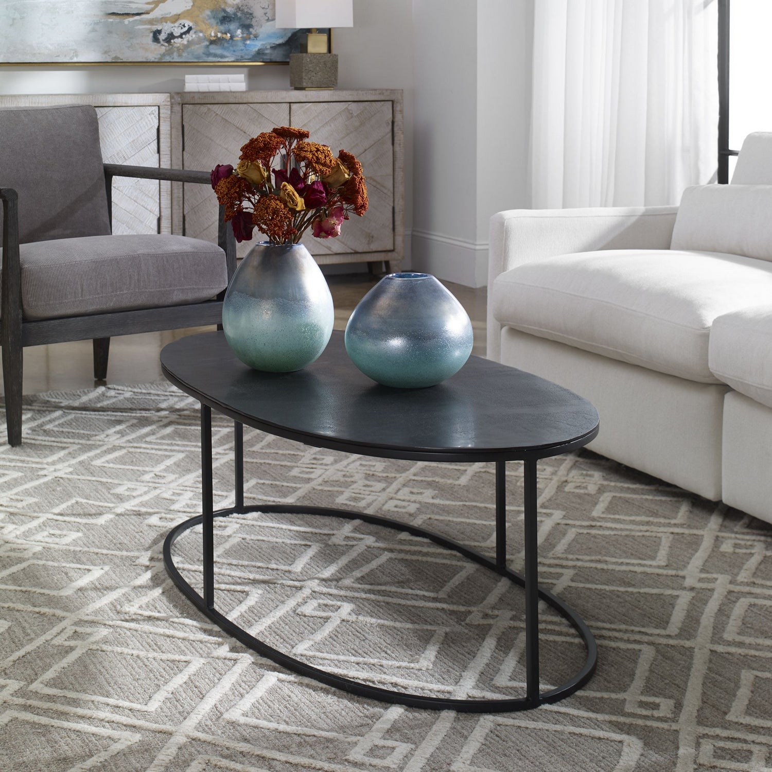 Uttermost - 25152 - Coffee Table - Coreene - Aged Black
