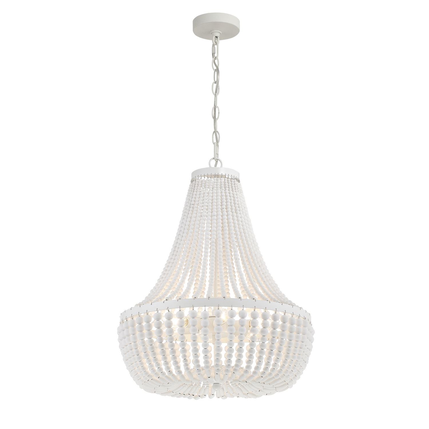 Crystorama - 608-MT - Six Light Chandelier - Rylee - Matte White