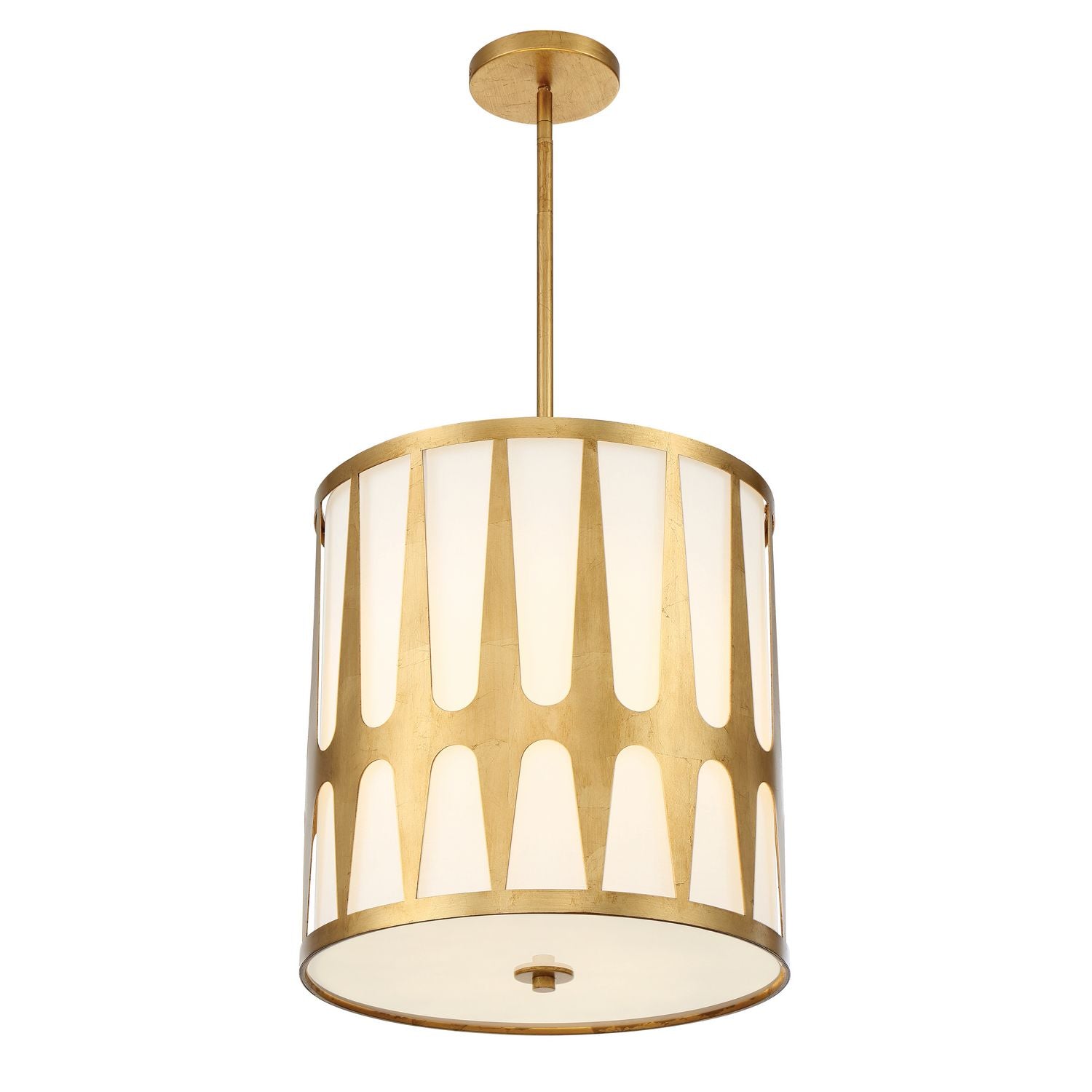 Crystorama - ROY-805-GA - Four Light Pendant - Royston - Antique Gold