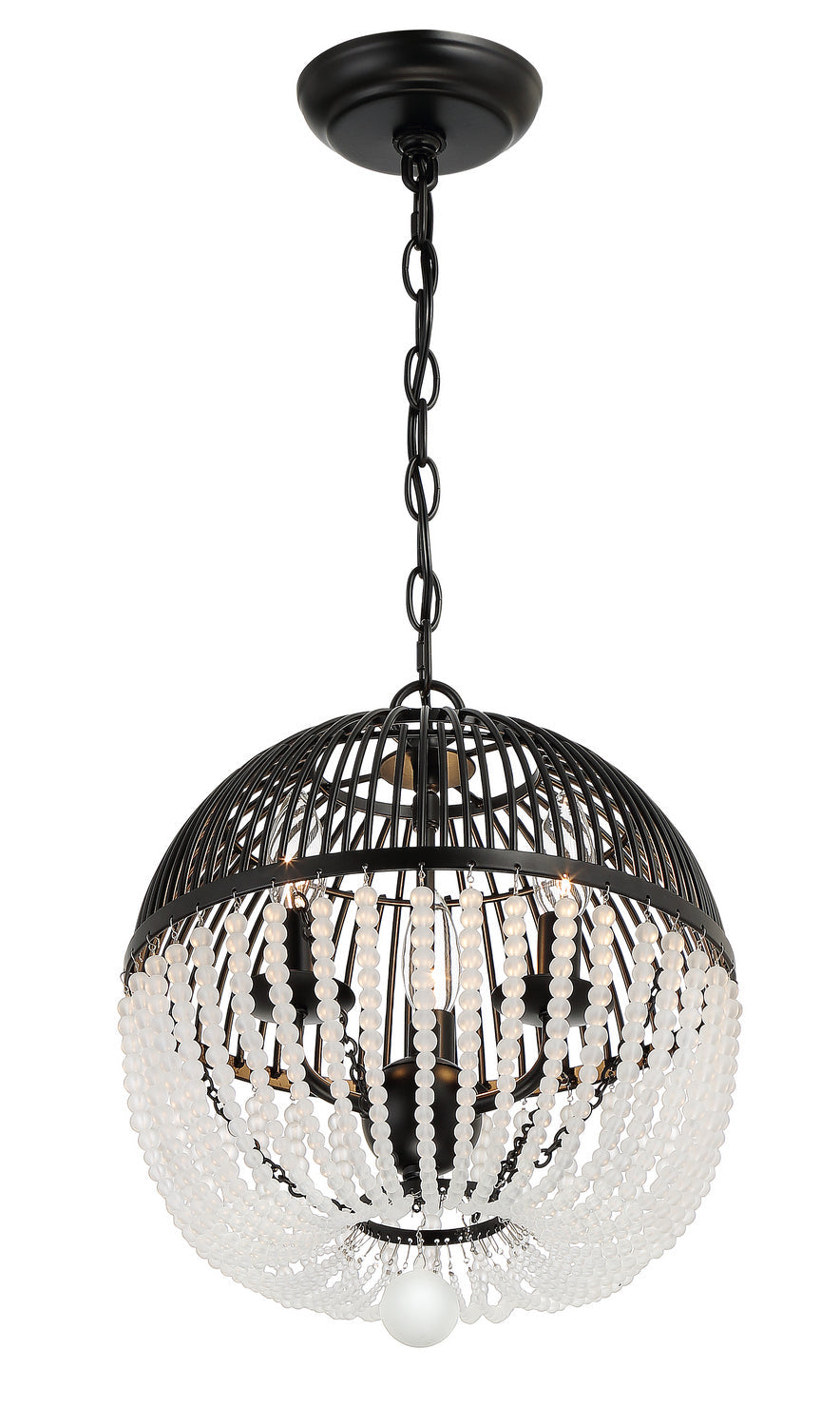Crystorama - DUV-623-MK - Mini lampe à trois lumières Suspendu - Duval - Noir mat