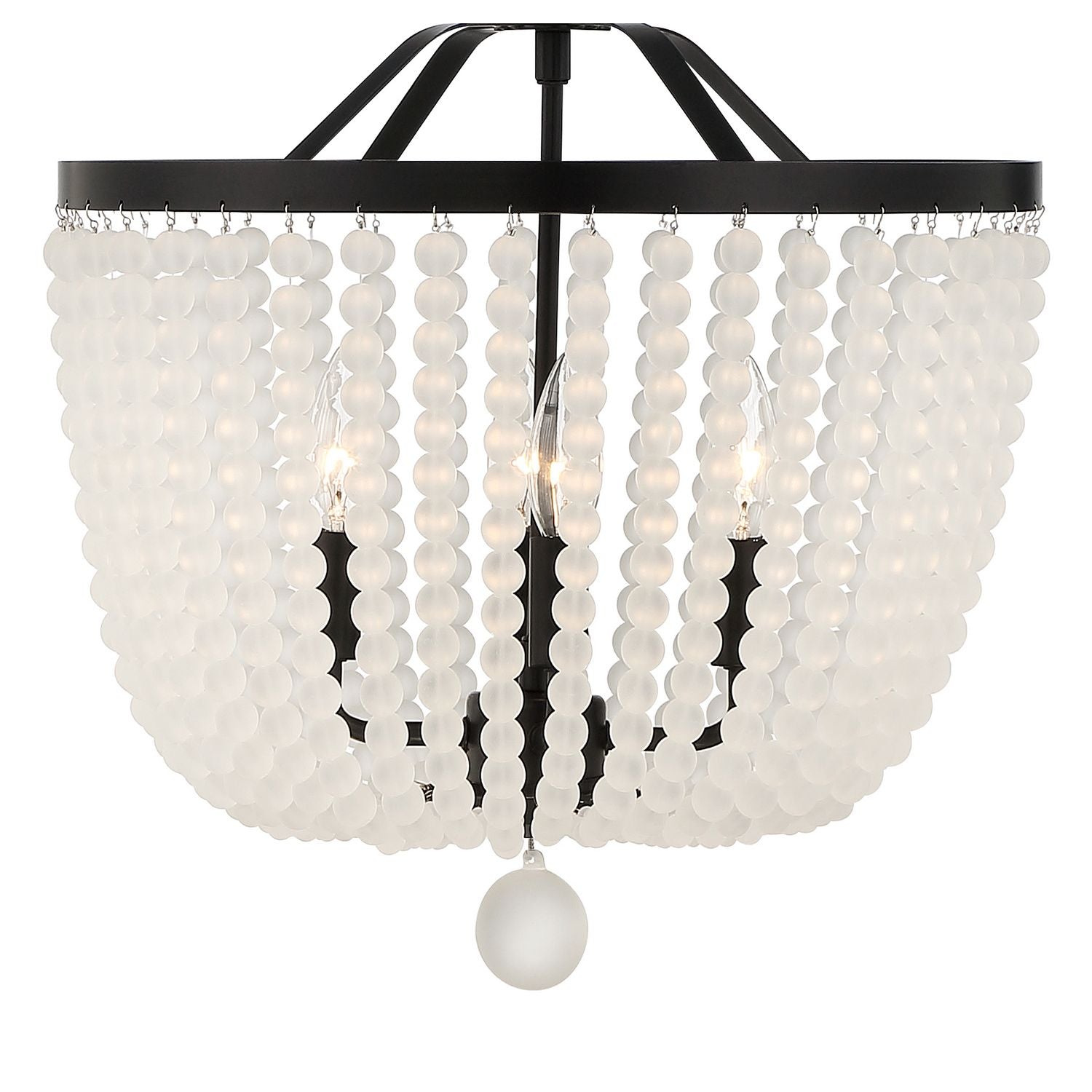 Crystorama - 604-MK-FR_CEILING - Four Light Semi Flush Mount - Rylee - Matte Black