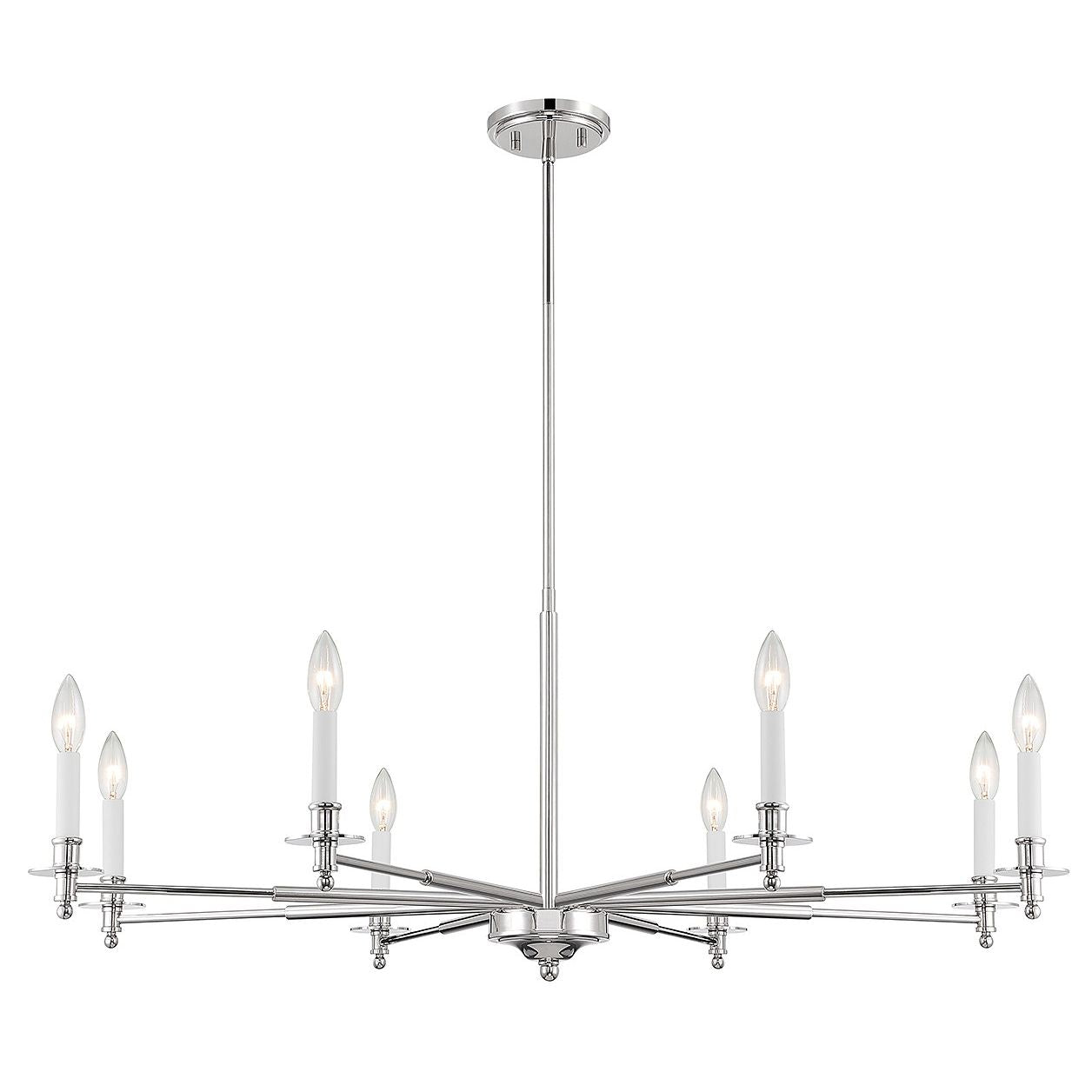 Savoy House - 1-4412-8-109 - Eight Light Chandelier - Jasmine - Polished Nickel