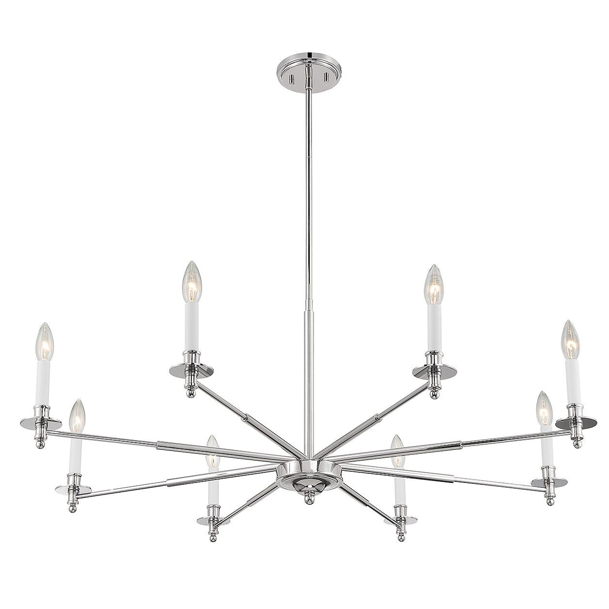 Savoy House - 1-4412-8-109 - Eight Light Chandelier - Jasmine - Polished Nickel