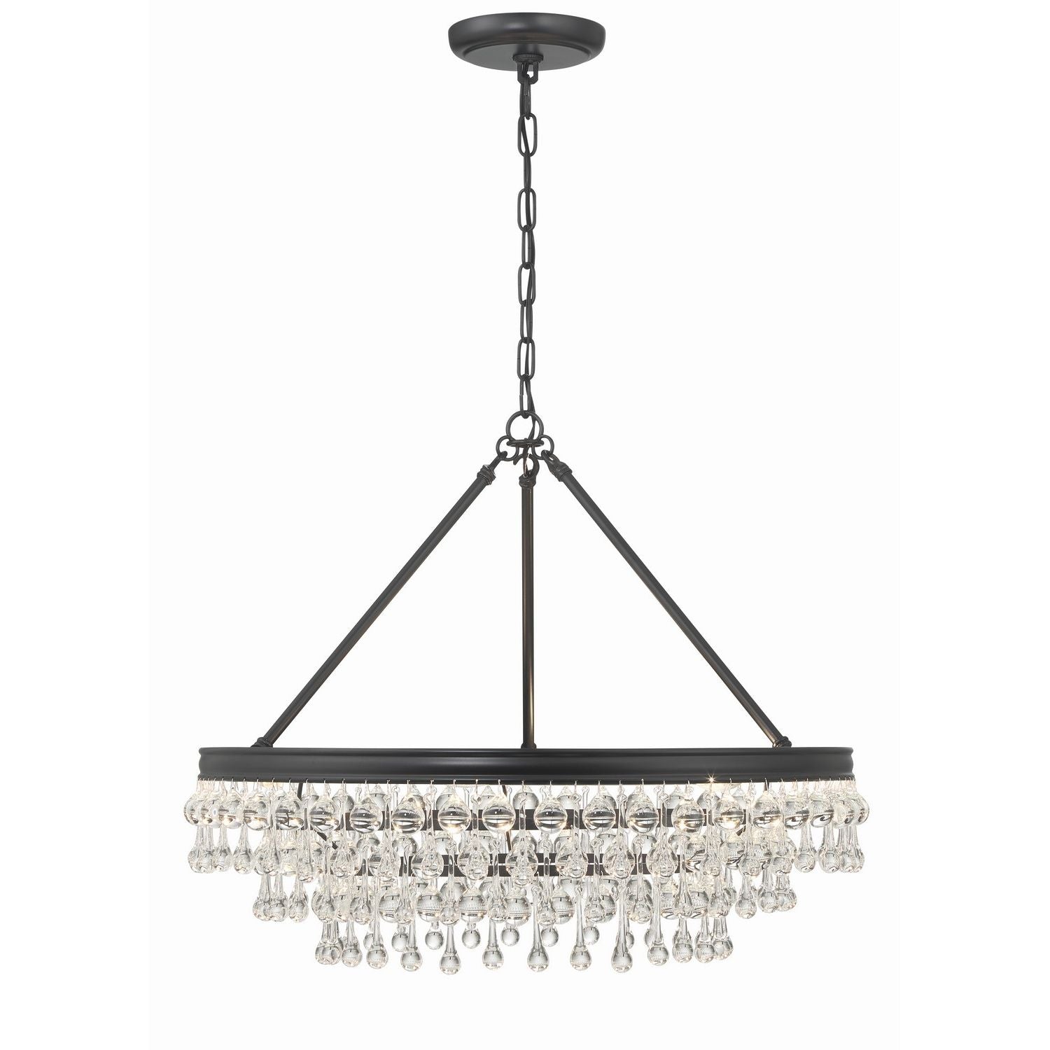 Crystorama - 237-MK - Six Light Chandelier - Calypso - Matte Black