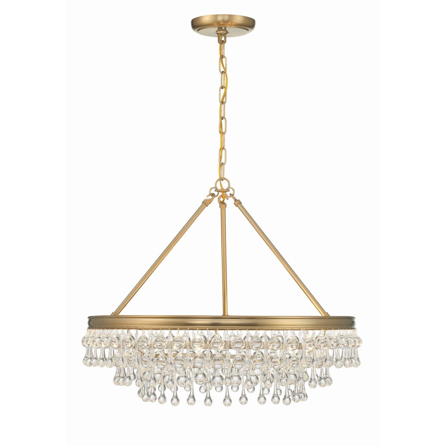 Crystorama - 237-VG - Six Light Chandelier - Calypso - Vibrant Gold