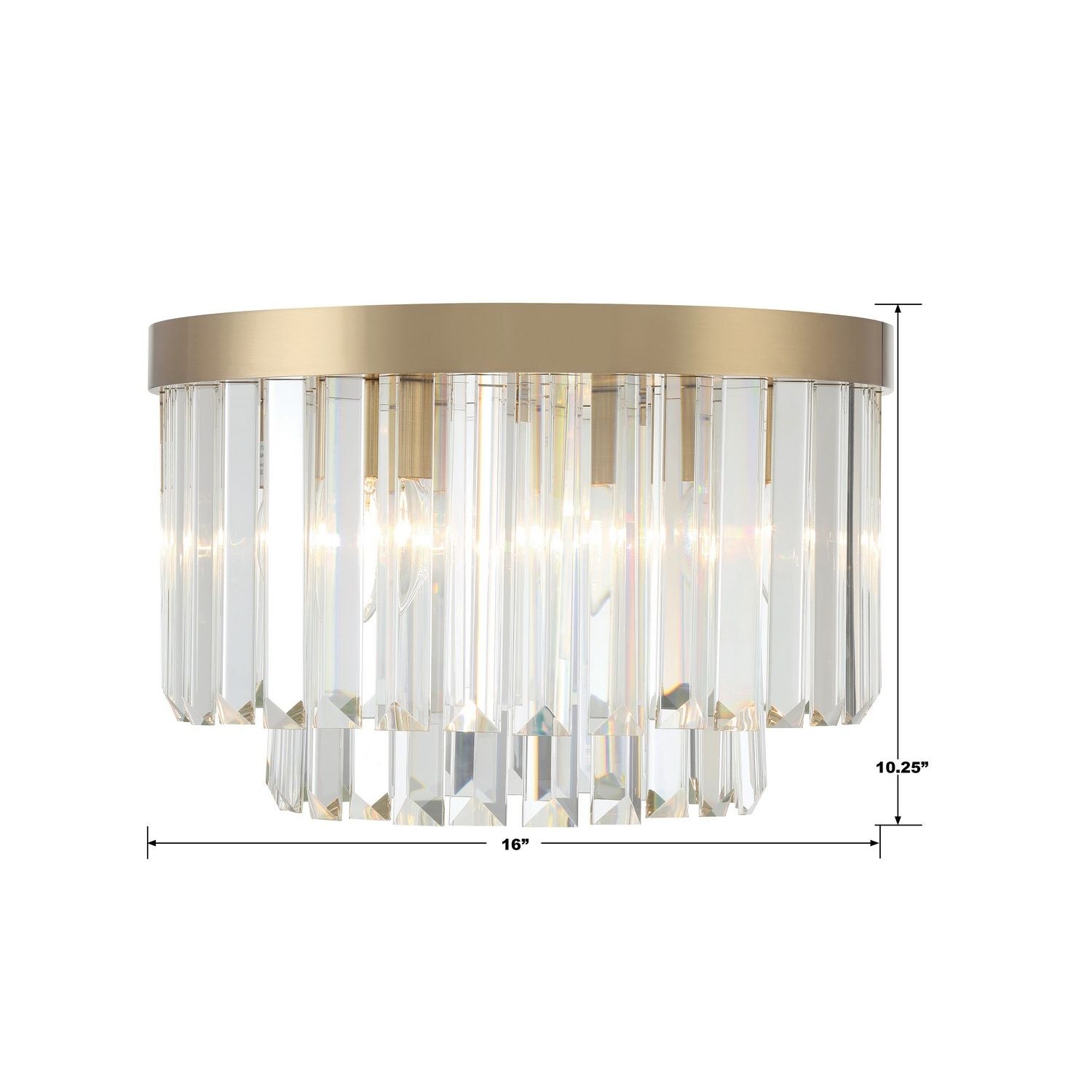 Crystorama - HAY-1400-AG - Four Light Flush Mount - Hayes - Aged Brass