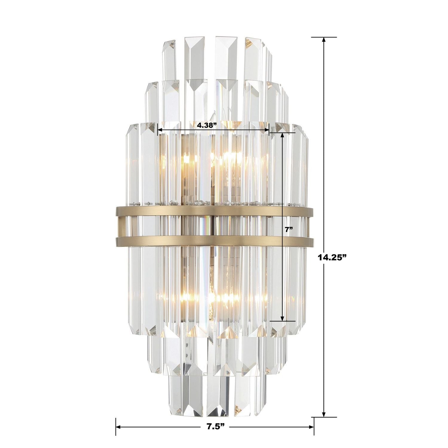 Crystorama - HAY-1402-AG - Two Light Wall Sconce - Hayes - Aged Brass