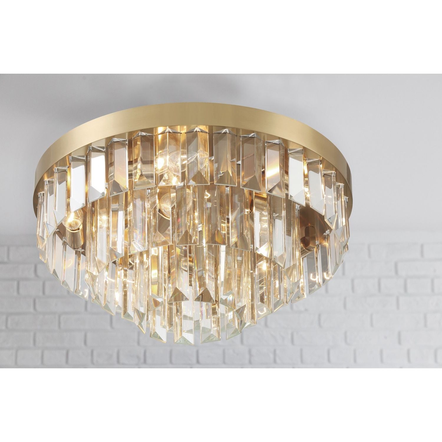 Crystorama - HAY-1403-AG - Eight Light Flush Mount - Hayes - Aged Brass