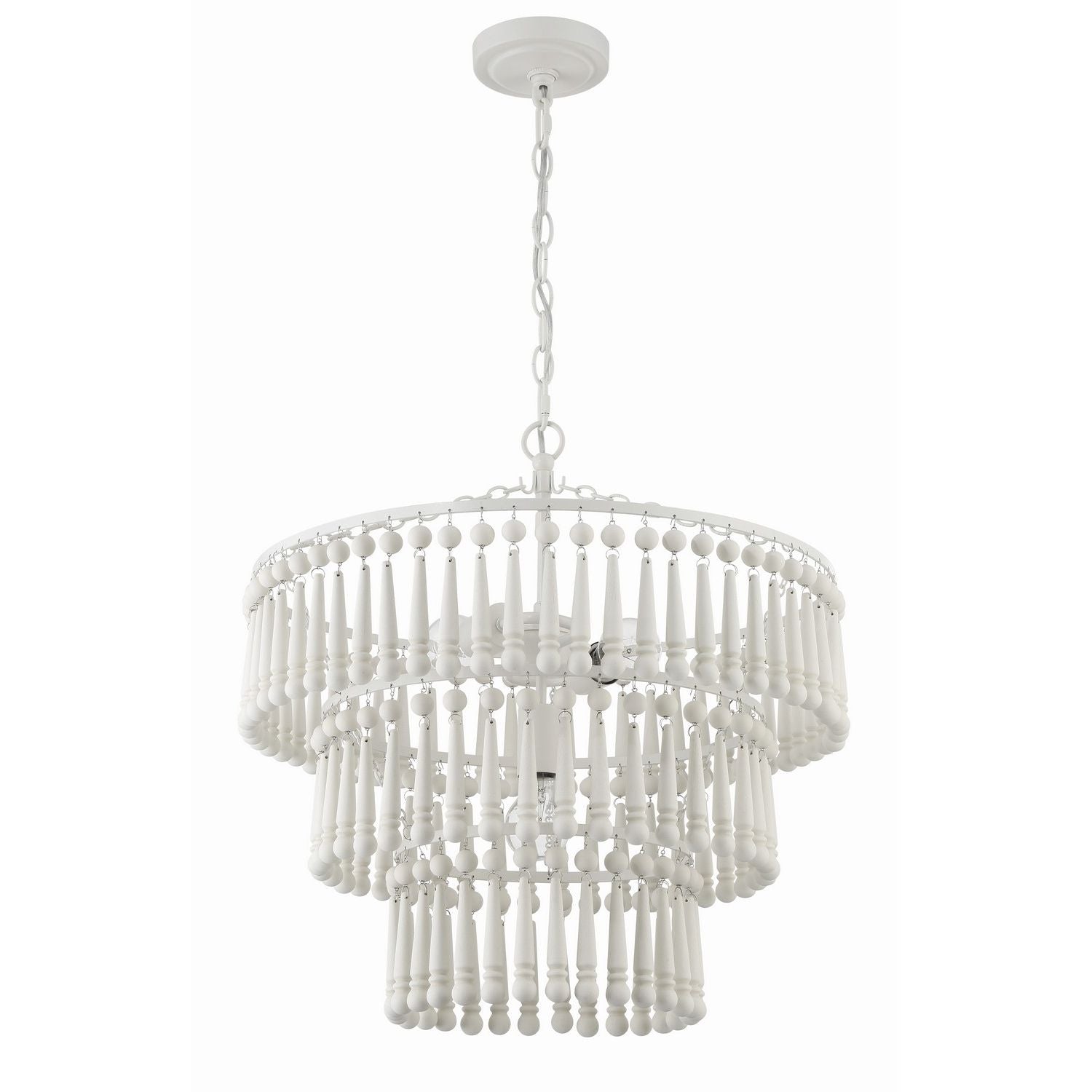 Crystorama - TIA-7103-MT - Trois lumières Suspension - Tiana - Blanc mat