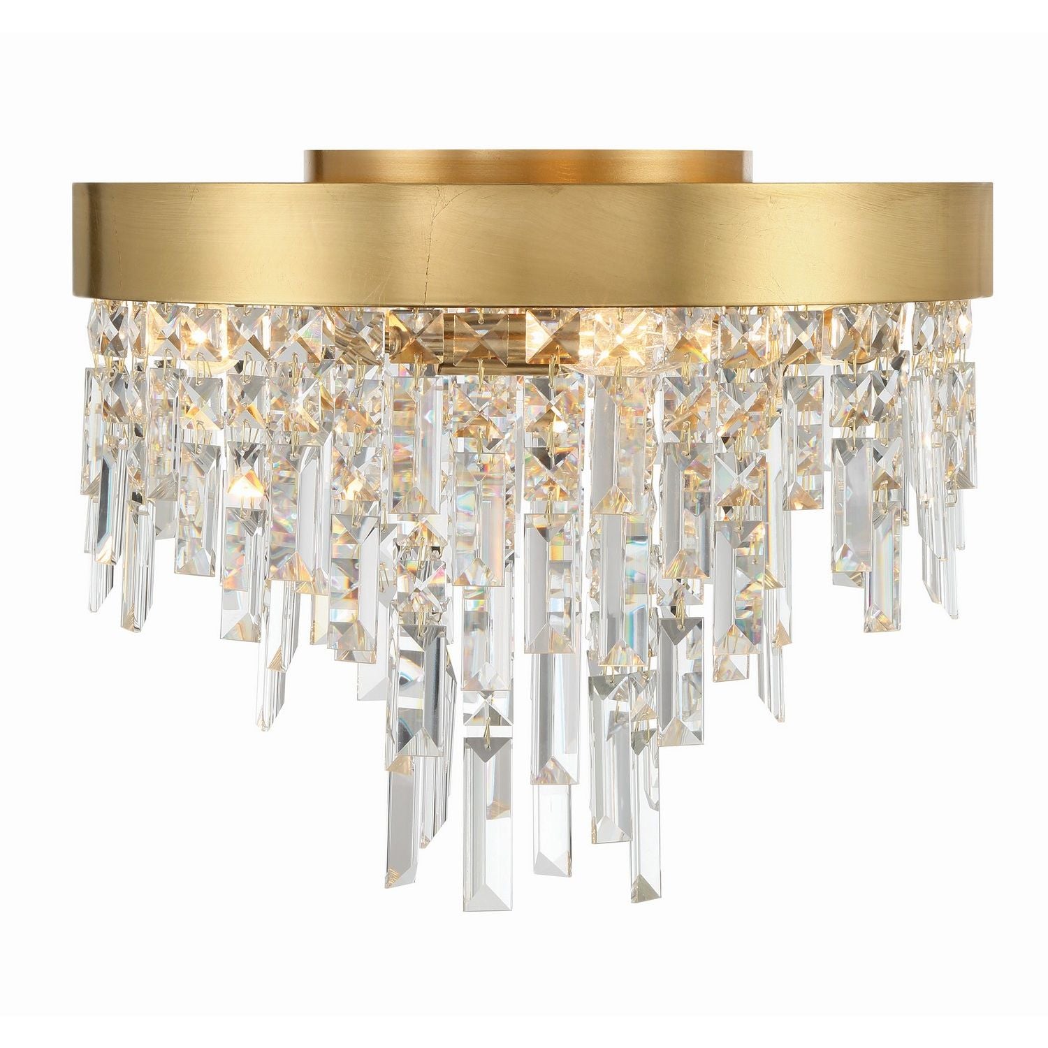 Crystorama - WIN-213-GA-CL-MWP - Four Light Flush Mount - Winfield - Antique Gold