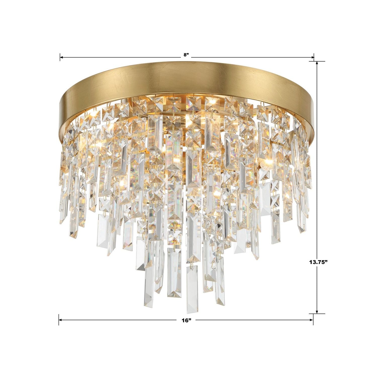 Crystorama - WIN-213-GA-CL-MWP - Four Light Flush Mount - Winfield - Antique Gold