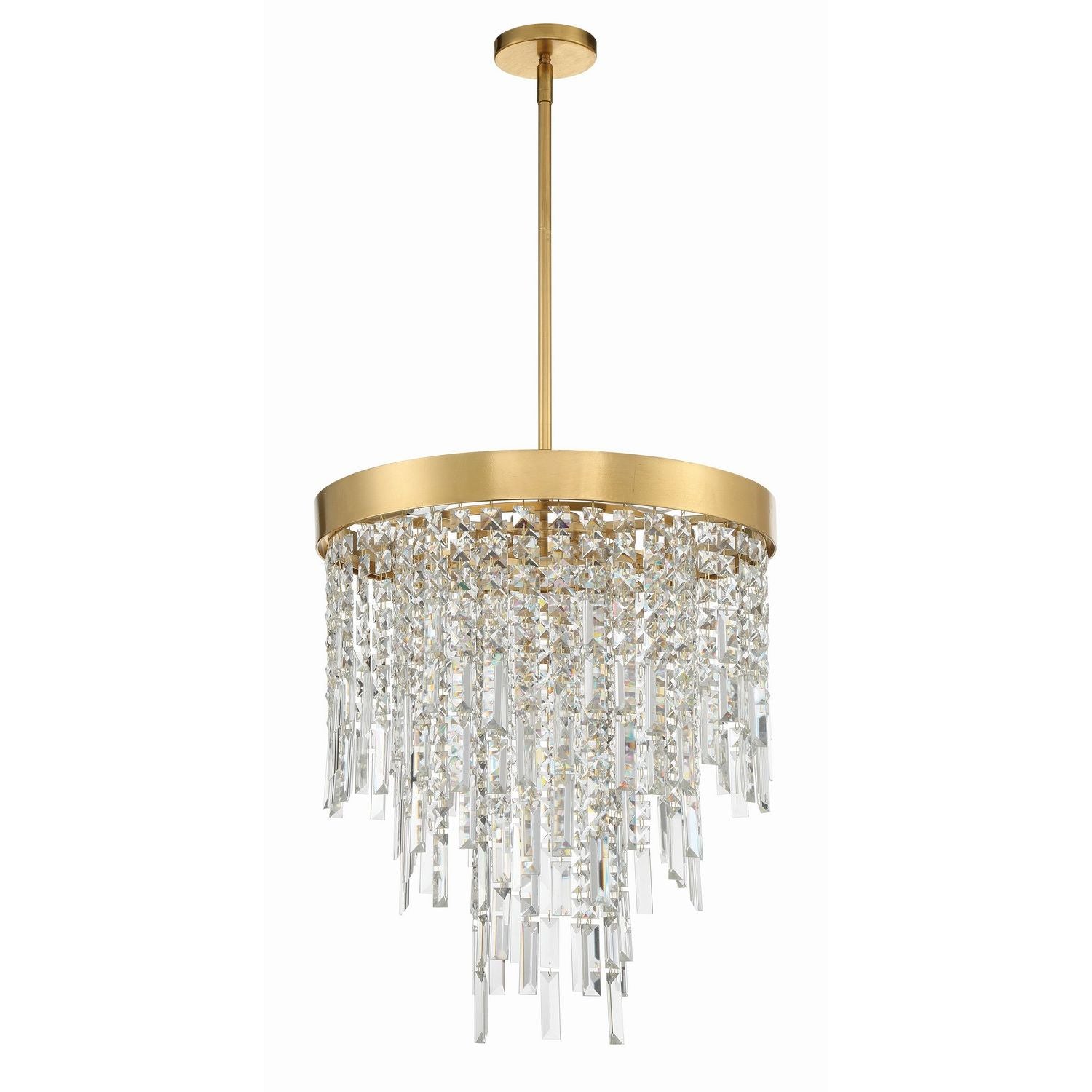 Crystorama - WIN-215-GA-CL-MWP - Five Light Chandelier - Winfield - Antique Gold