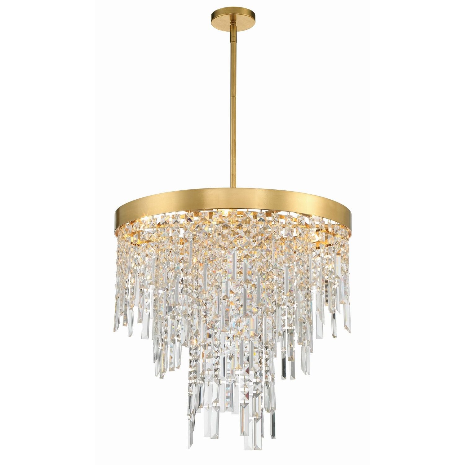 Crystorama - WIN-216-GA-CL-MWP - Six Light Chandelier - Winfield - Antique Gold