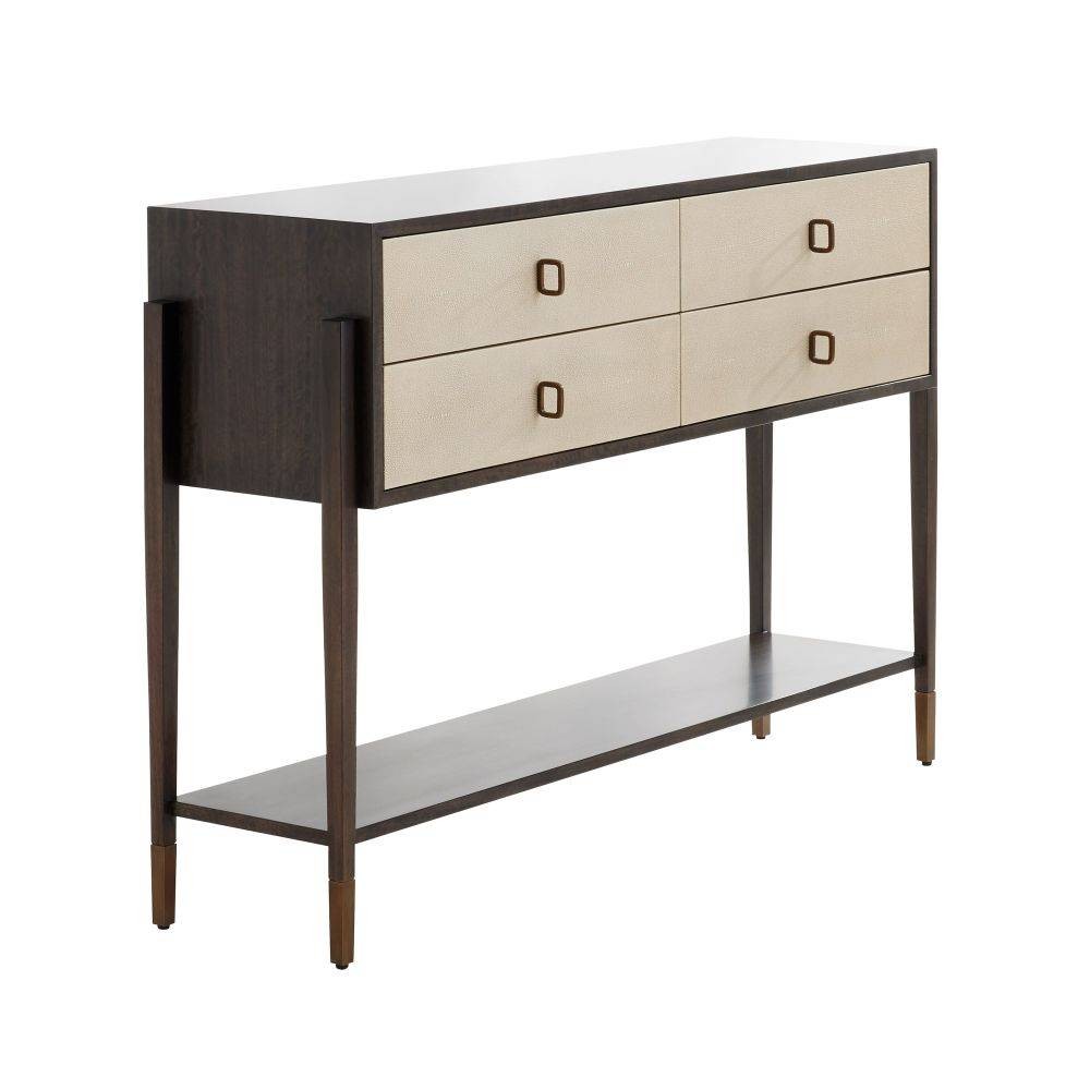 Arteriors - 5701 - Console - Nora - Placage en eucalyptus bringé