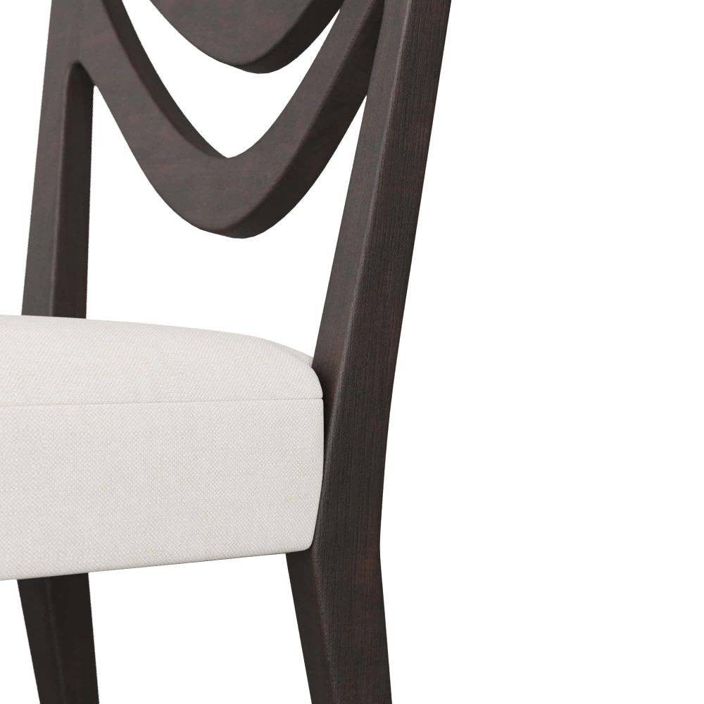 Arteriors - 5769 - Chaise de salle à manger - Sutton - Acajou ébène/Mousseline